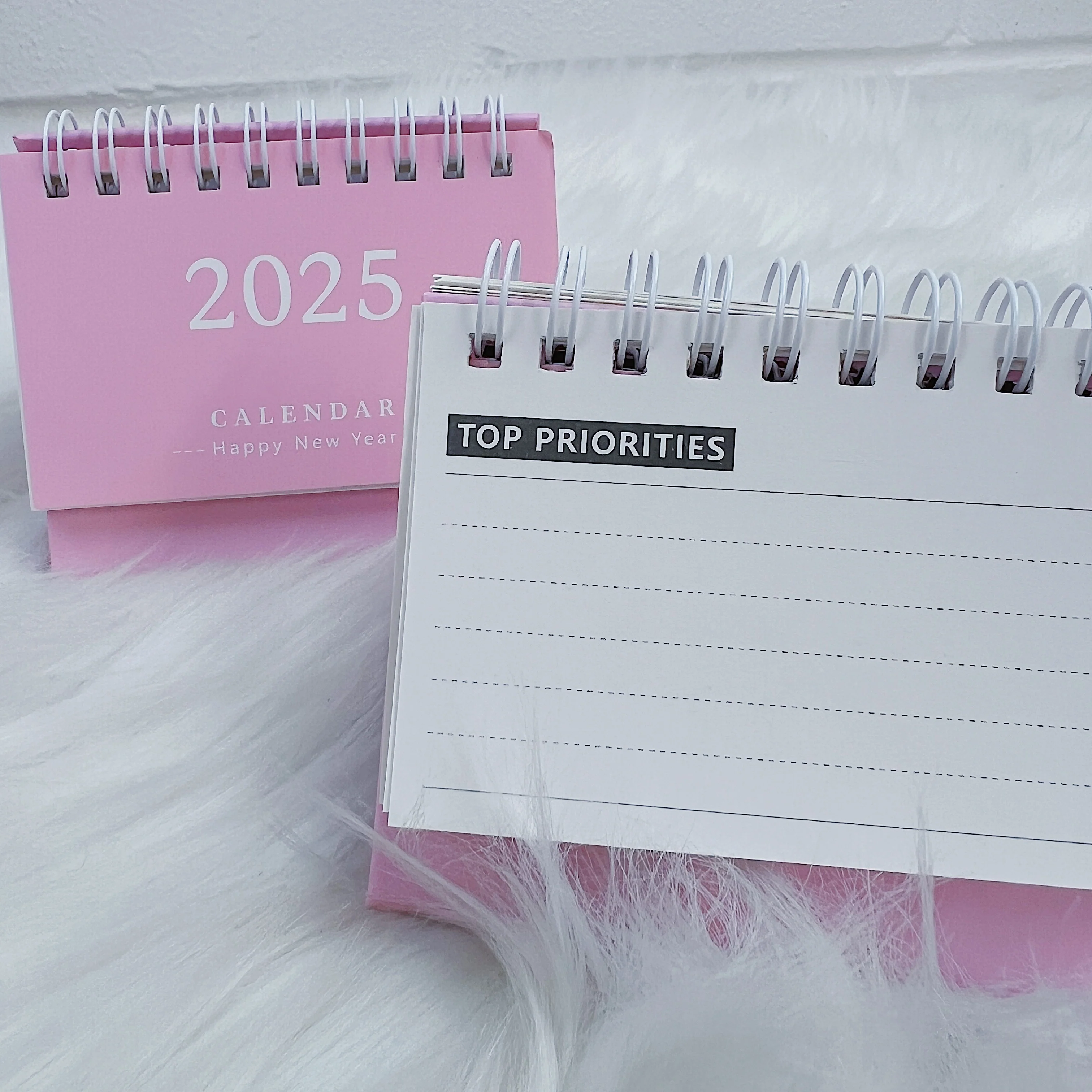 2025 Pink Mini Desk Calendar | Jan - Dec Calendar - Image 2