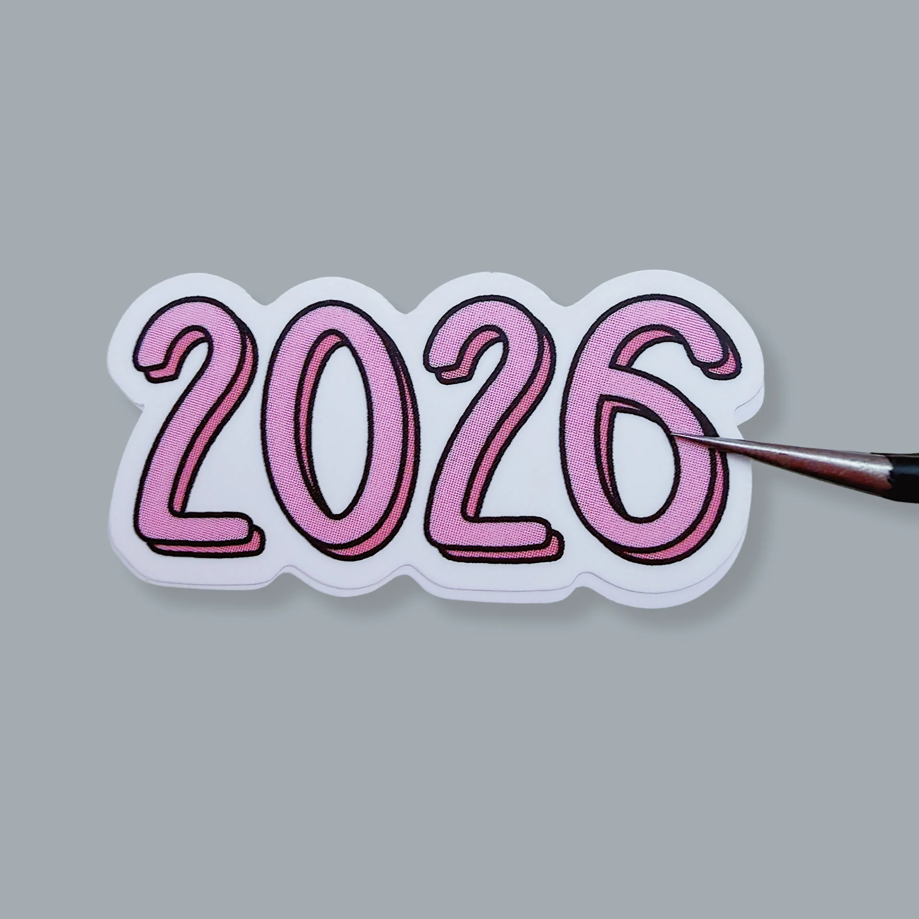 2026 Lettering Mini Vinyl Sticker Die Cut | Choose Your Color Option! - Image 2
