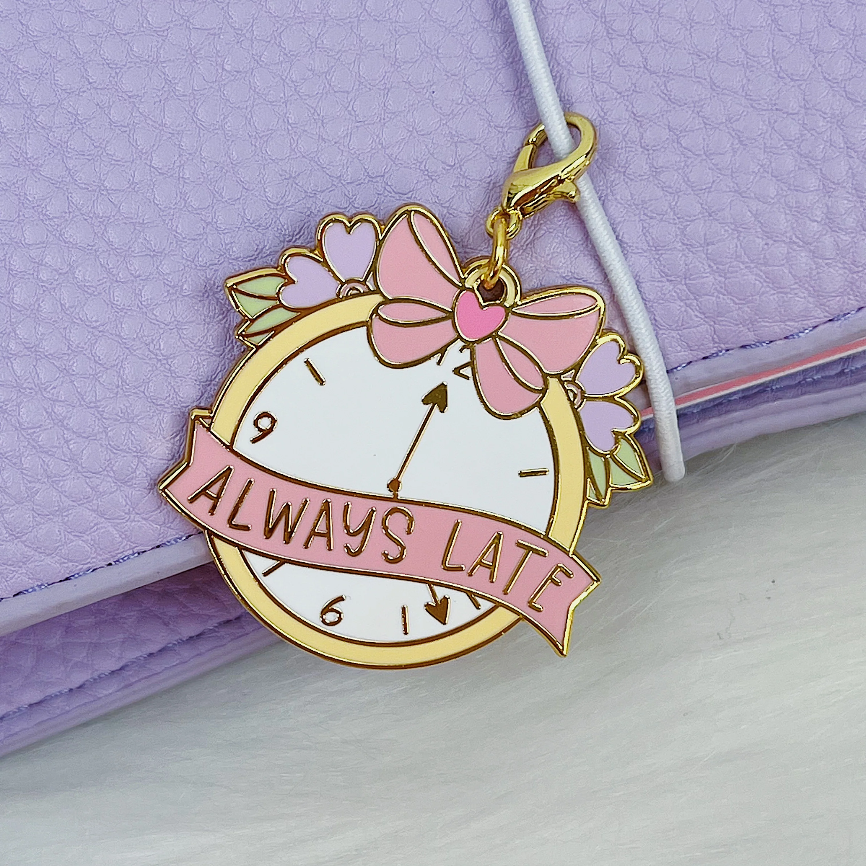 Always Late Enamel Charm | Gold Plated - Image 3