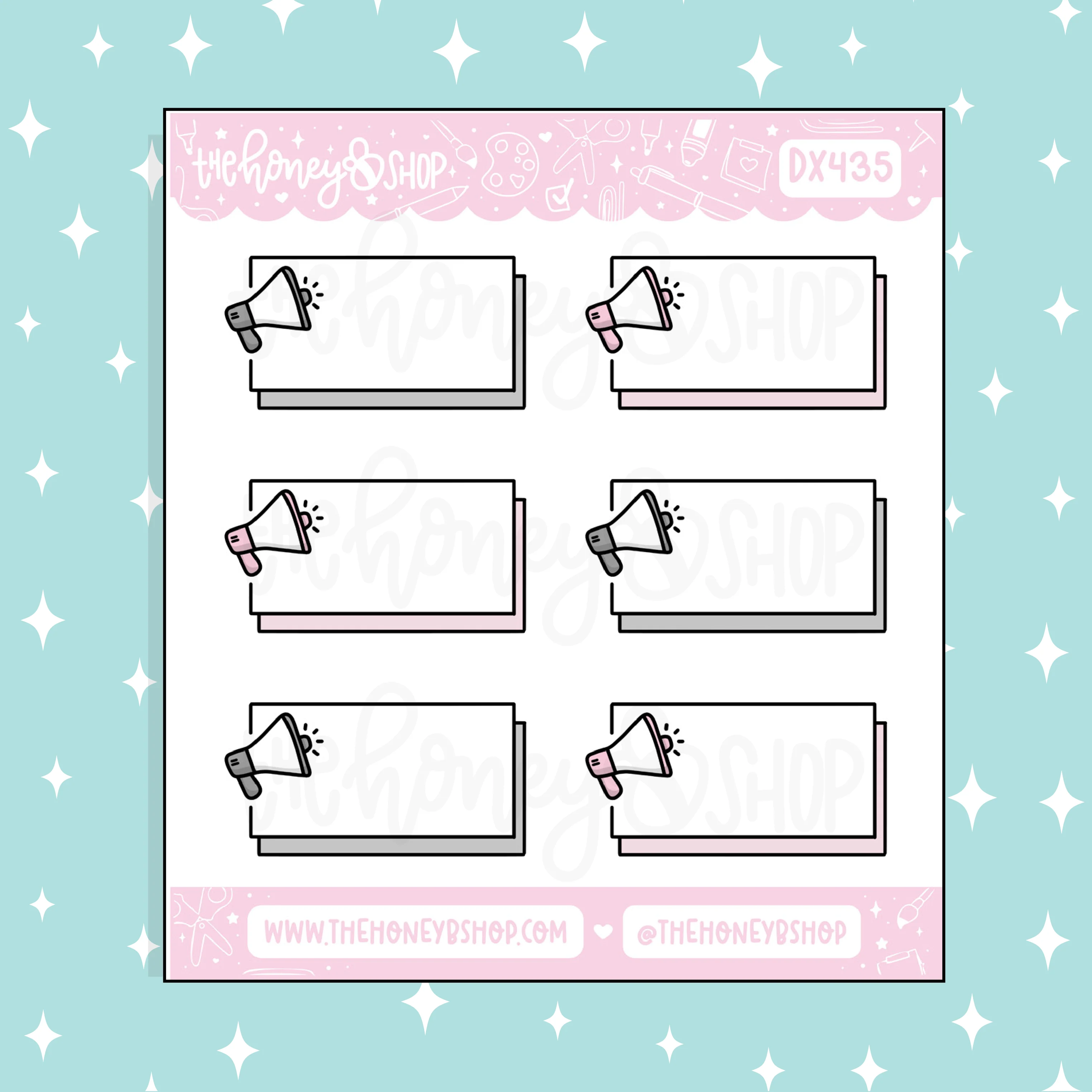 Announcement Boxes Doodle Sticker