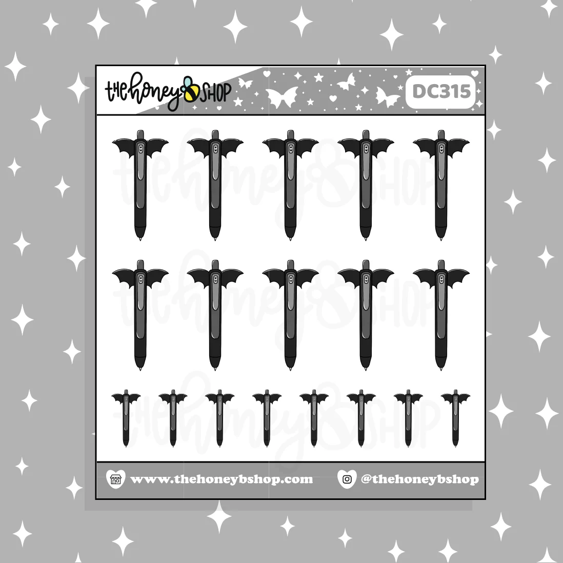 Batty Inkjoy Pen Doodle Sticker