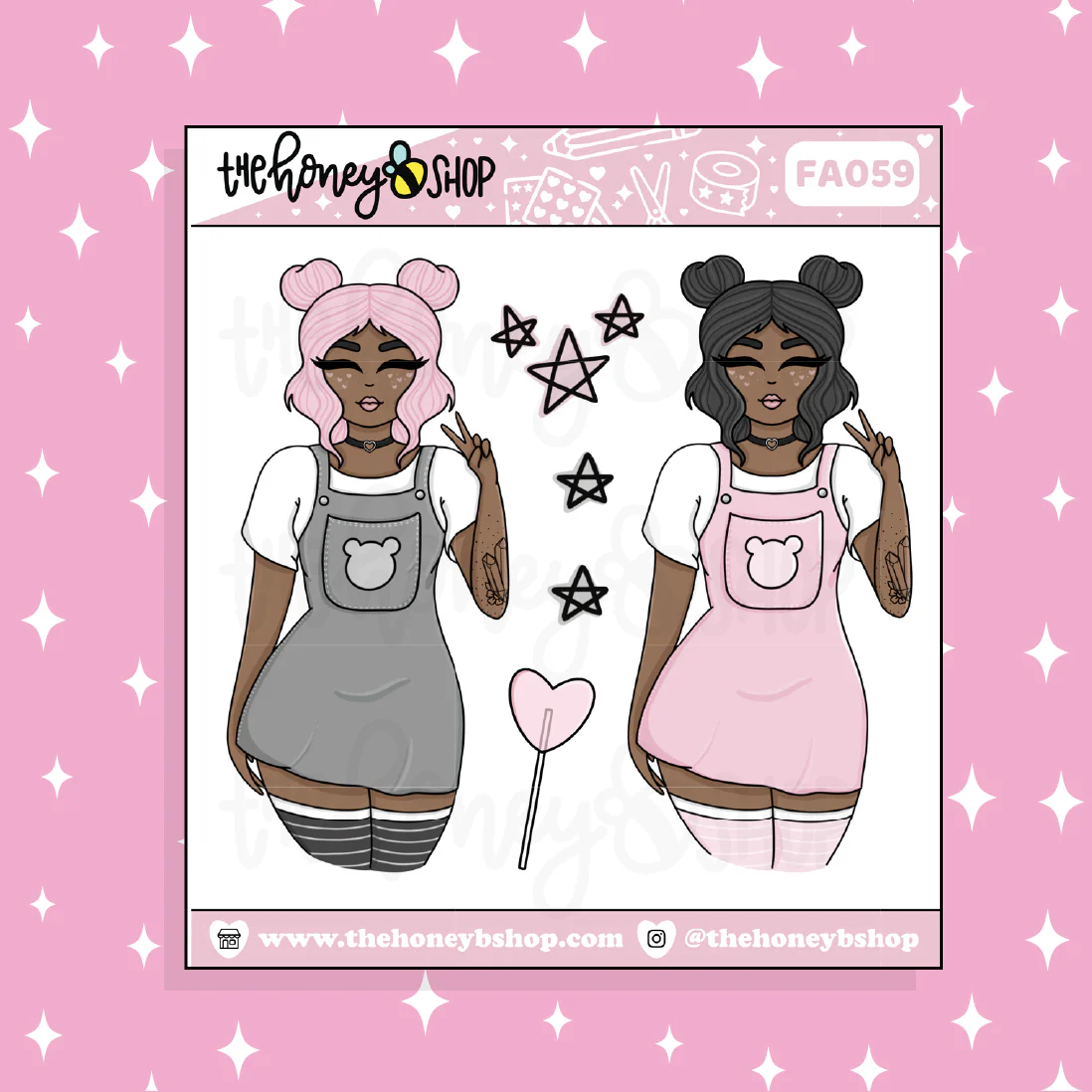 Bear Necessities Babe Doodle Sticker | Choose your Skin Tone! - Image 3
