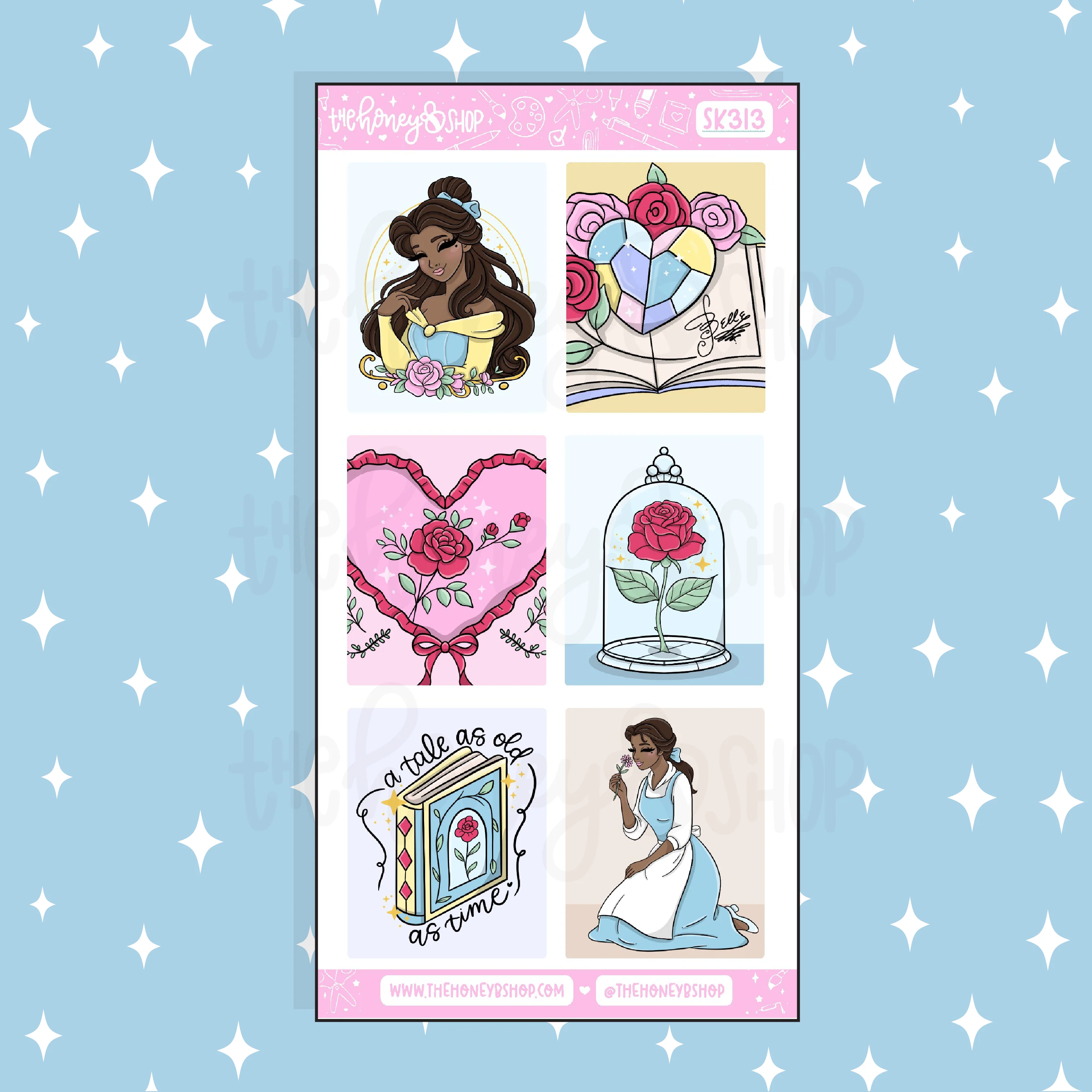 Belle's Tales Full Boxes Doodle Sticker | A La Carte | Choose your Skin Tone! - Image 4