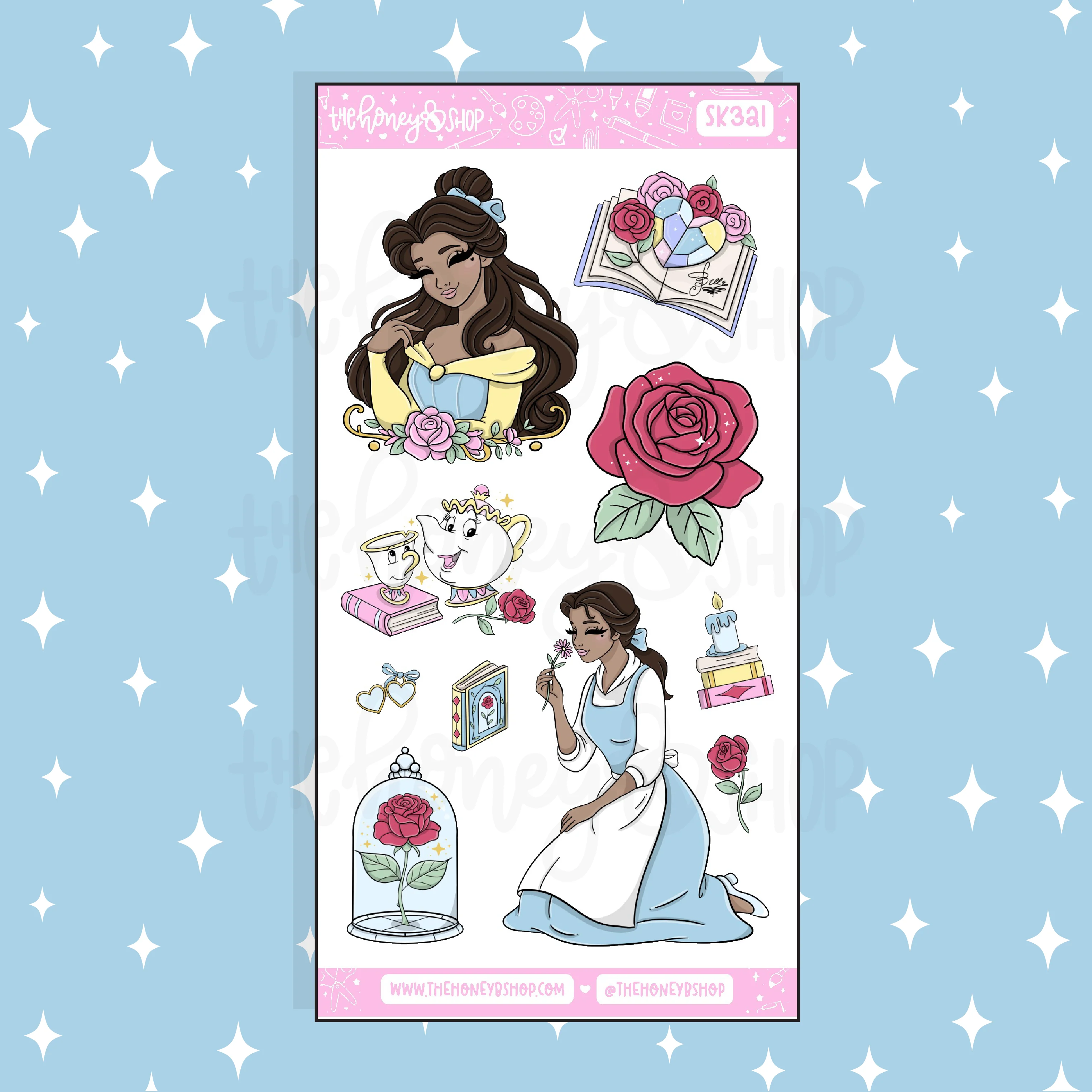 Belle's Tales Large Babe Deco Doodle Sticker | A La Carte | Choose your Skin Tone! - Image 2