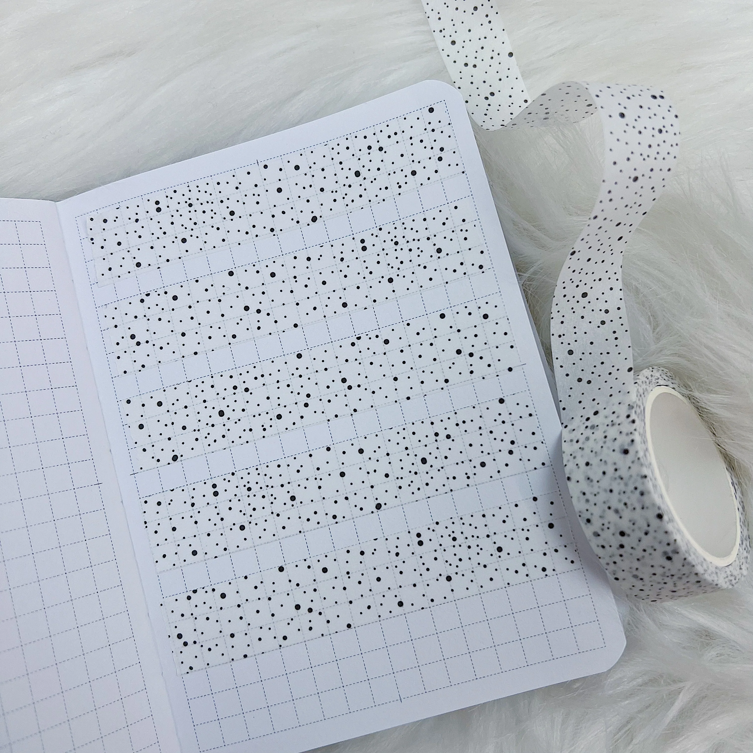 Black and White Confetti Dots Washi Tape | 15MM