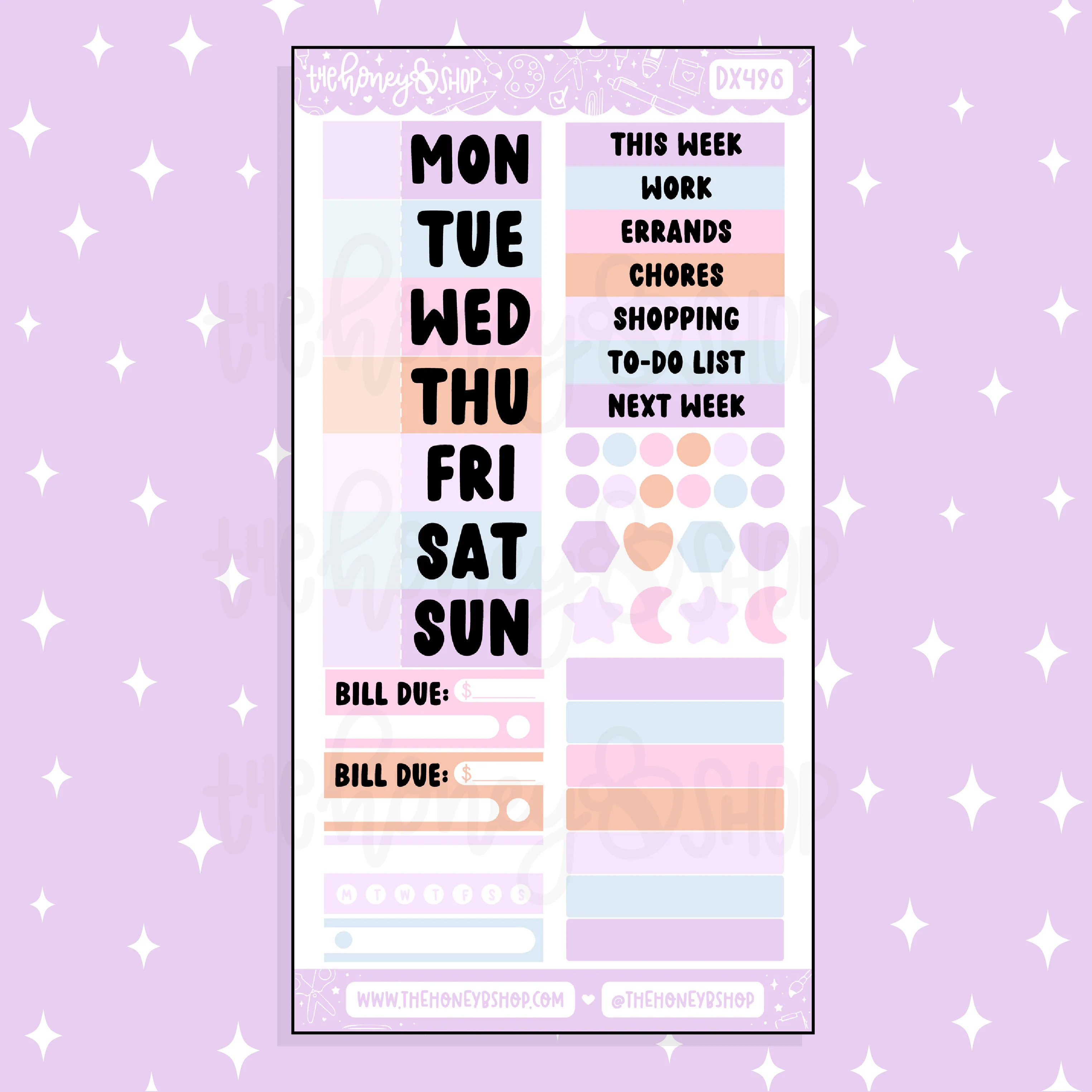 Bookish Halloween Functional + Date Headers Doodle Sticker
