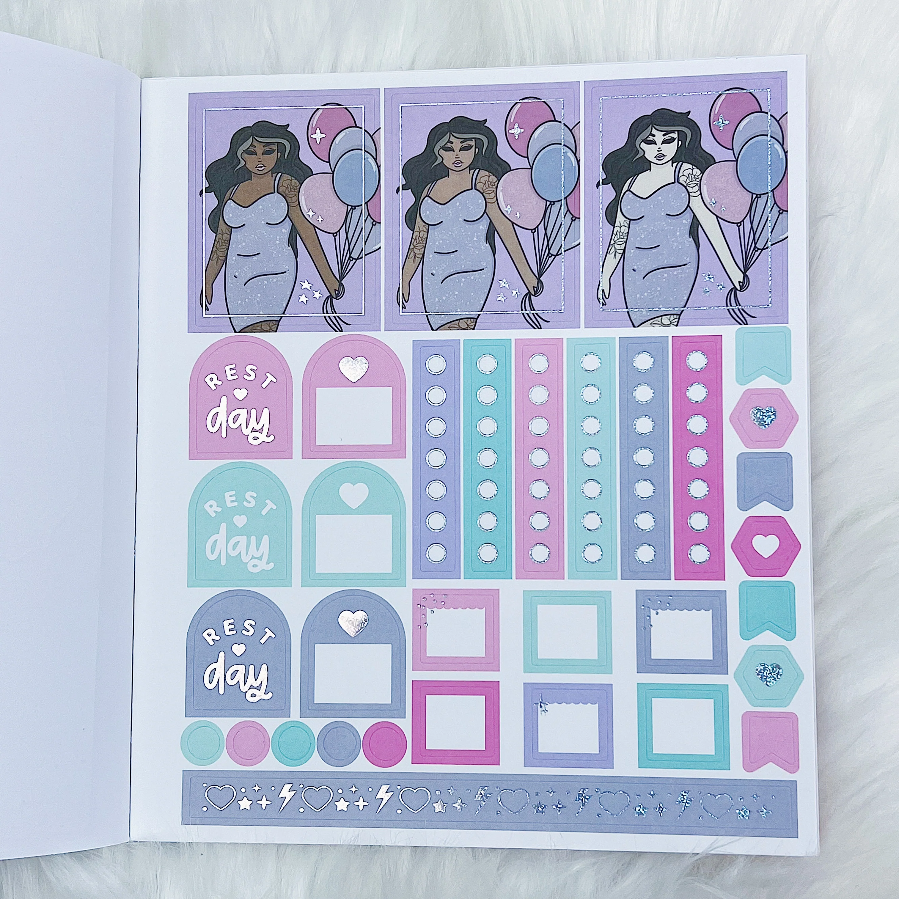 Celebration Sticker Book | Matte Sticker Paper | 10 Pages | Holo Foiled - Image 4
