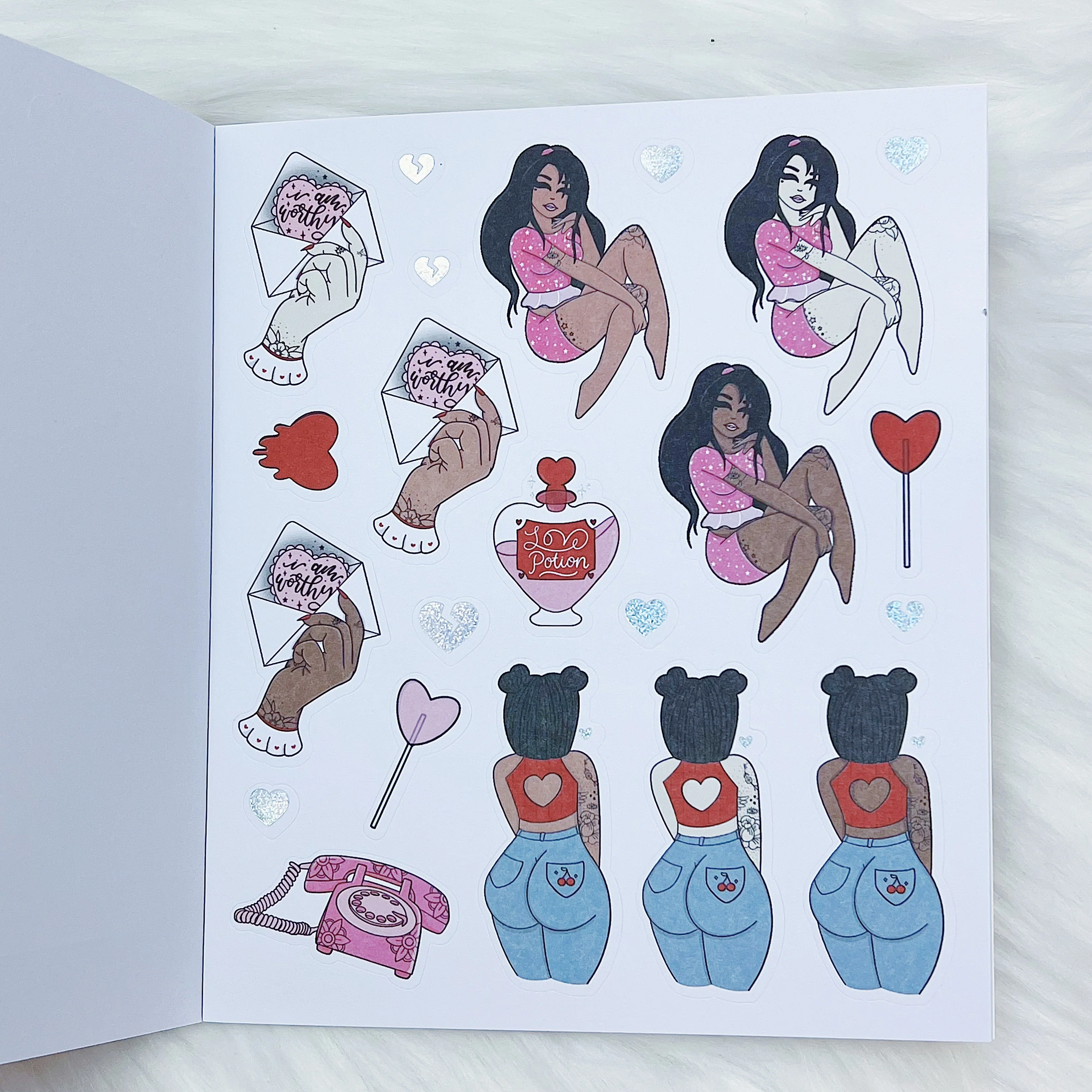 Cherry Pie Sticker Book | Matte Sticker Paper | 10 Pages | Pixie Holo Foiled - Image 10