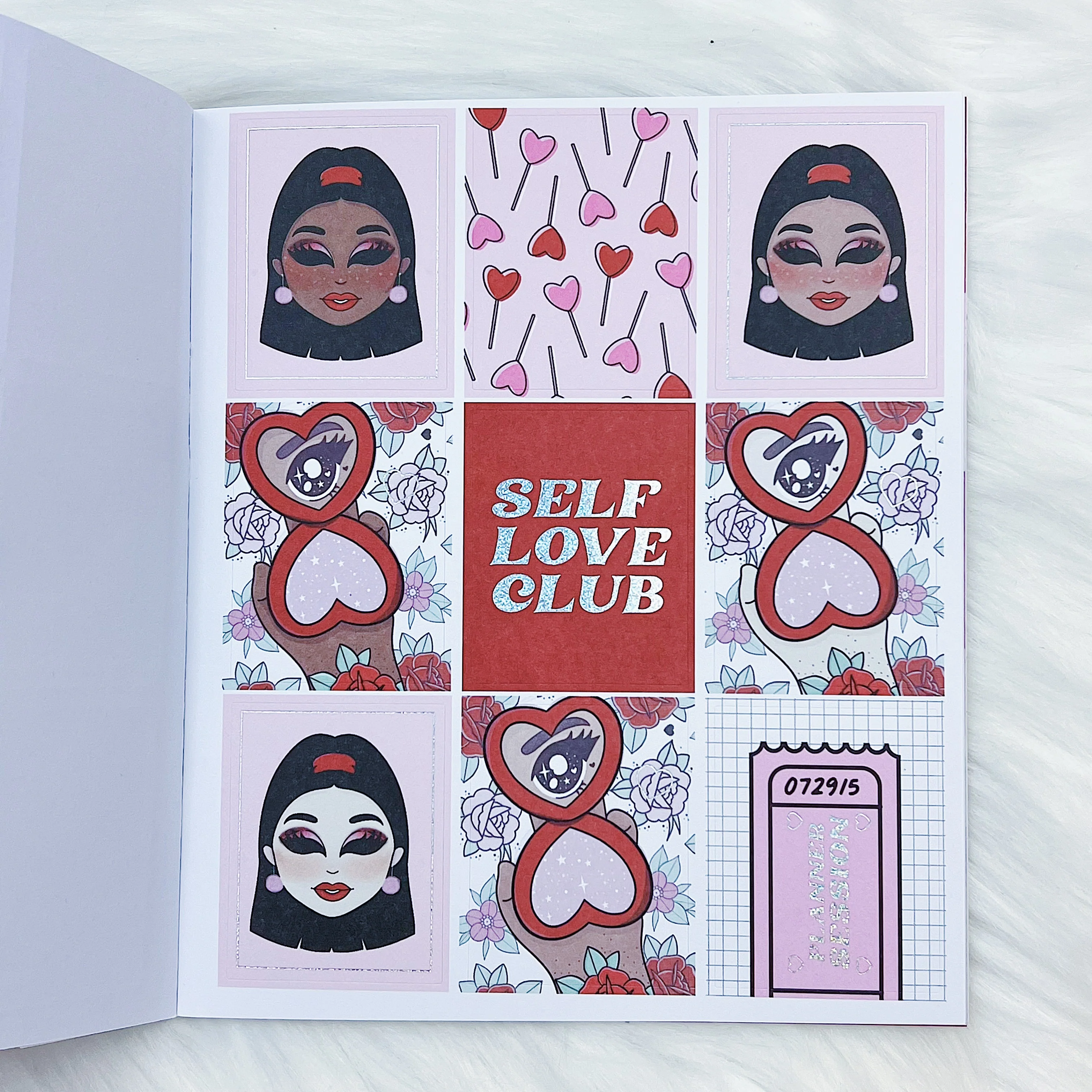 Cherry Pie Sticker Book | Matte Sticker Paper | 10 Pages | Pixie Holo Foiled - Image 3