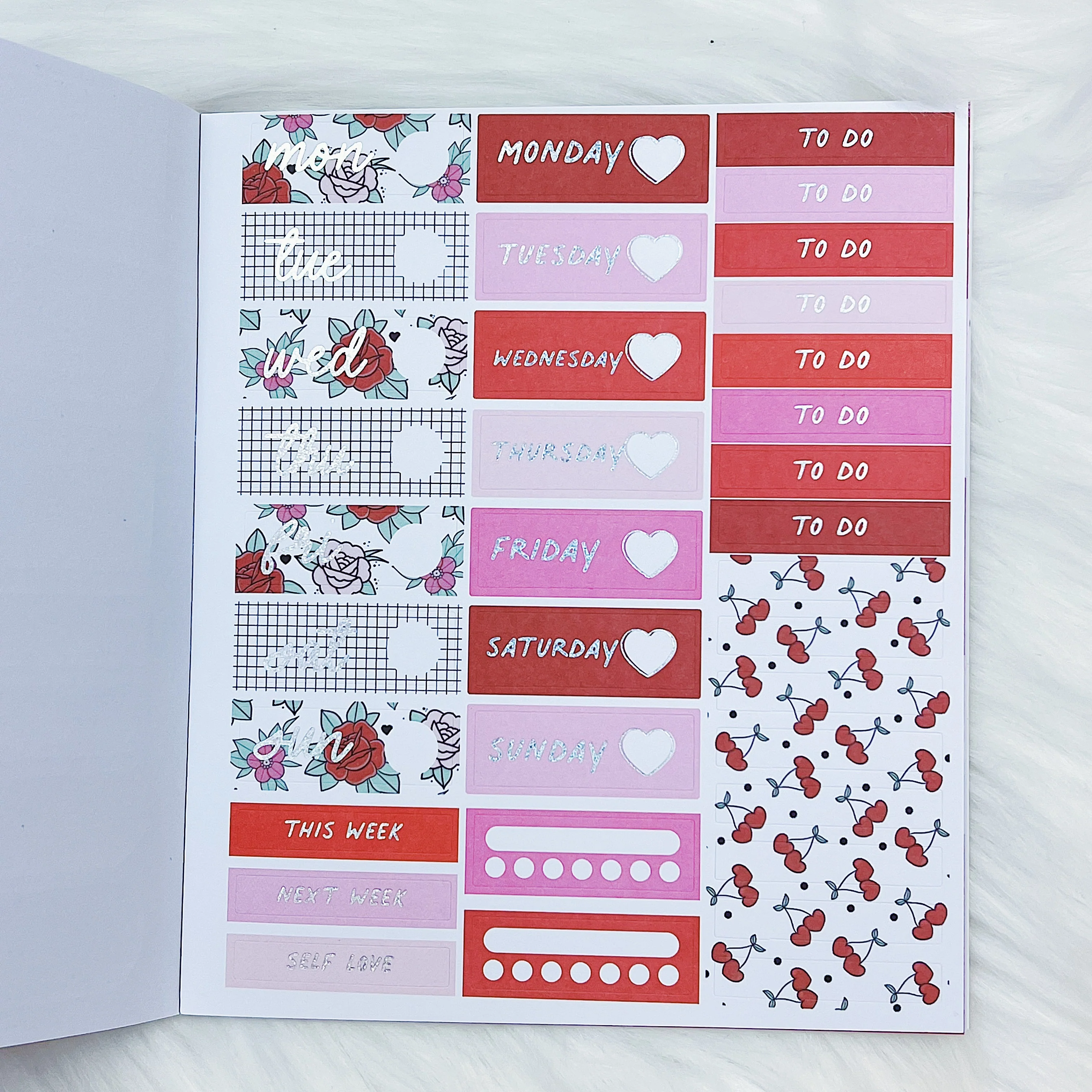 Cherry Pie Sticker Book | Matte Sticker Paper | 10 Pages | Pixie Holo Foiled - Image 6