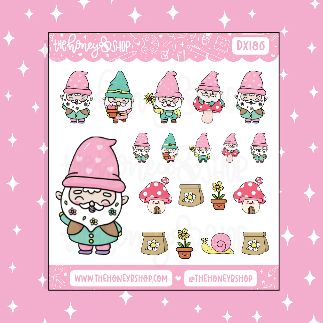 Chillin' with my Gnomies Doodle Sticker | Choose your Skin Tone! - Image 2
