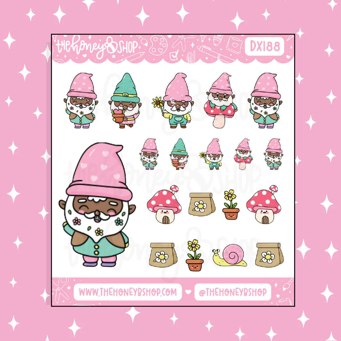 Chillin' with my Gnomies Doodle Sticker | Choose your Skin Tone! - Image 3