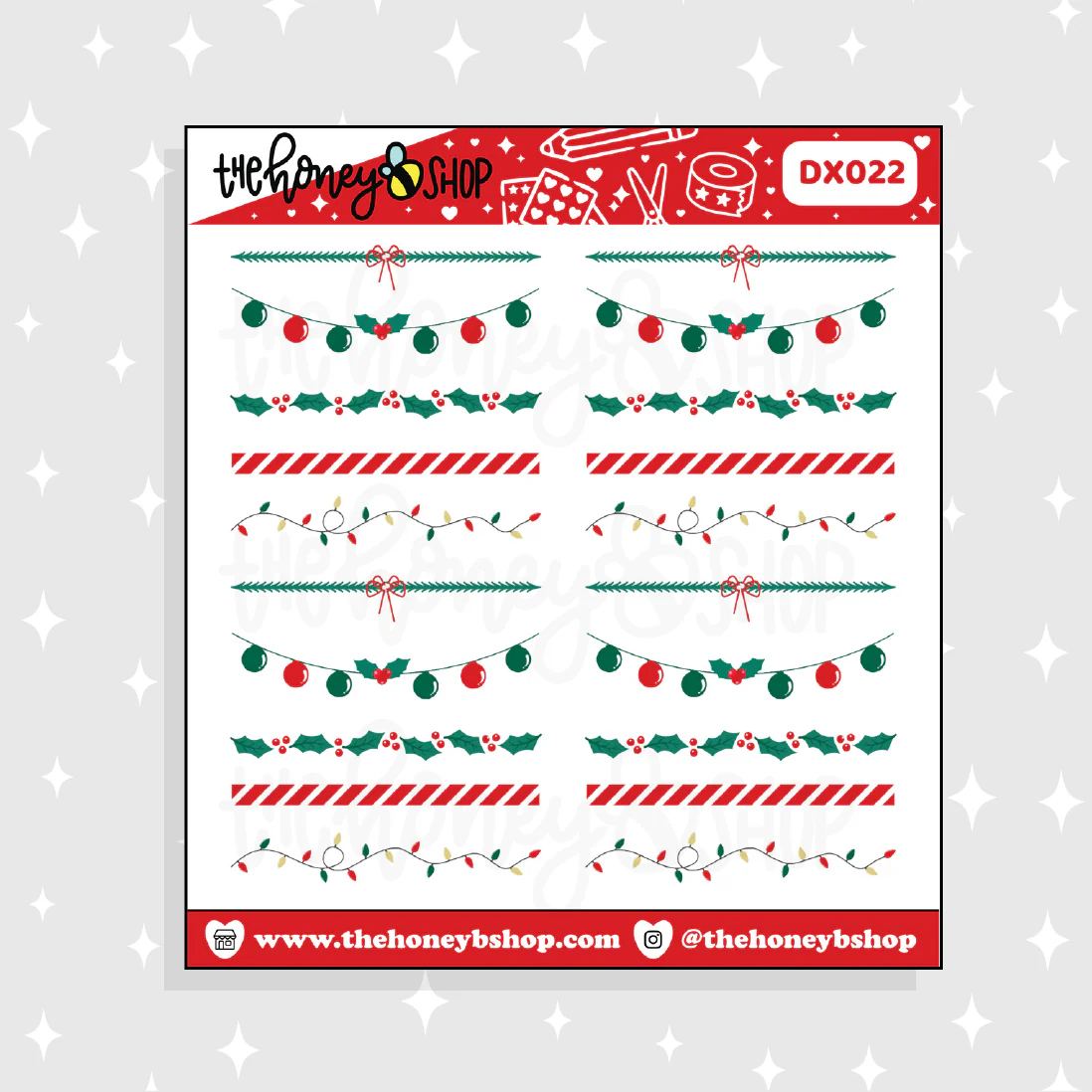 Christmas Borders Doodle Sticker