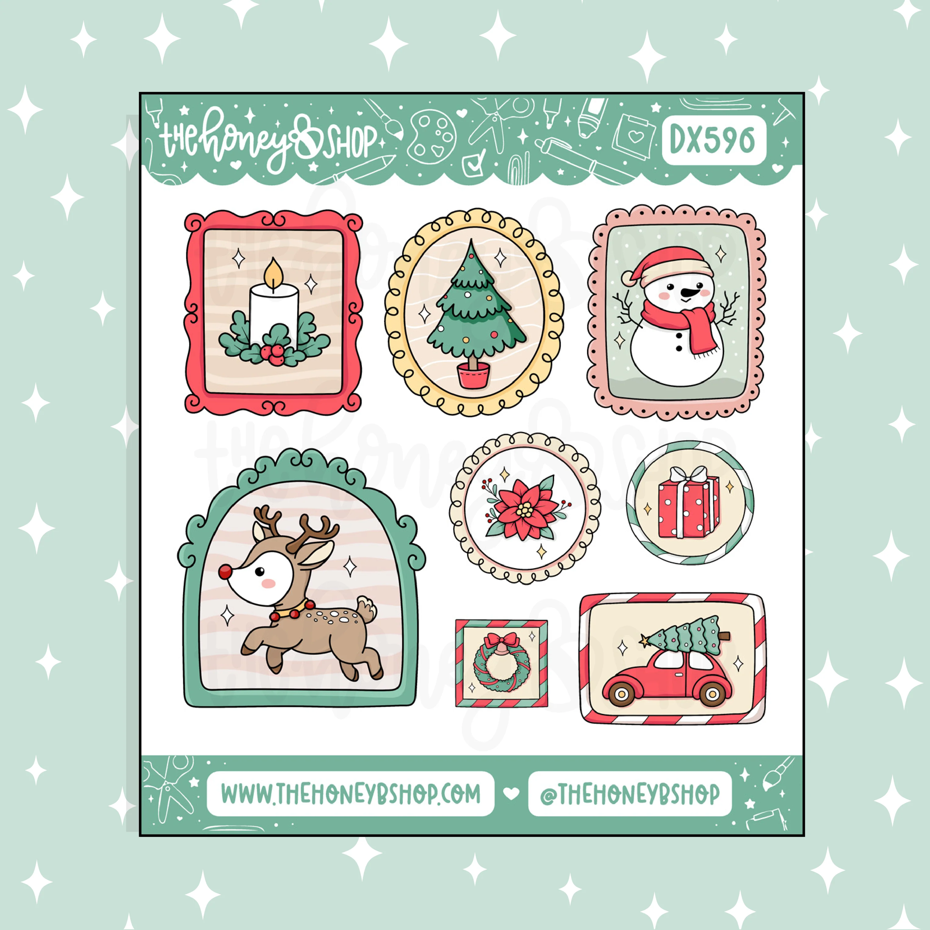 Christmas Frames Deco Doodle Sticker