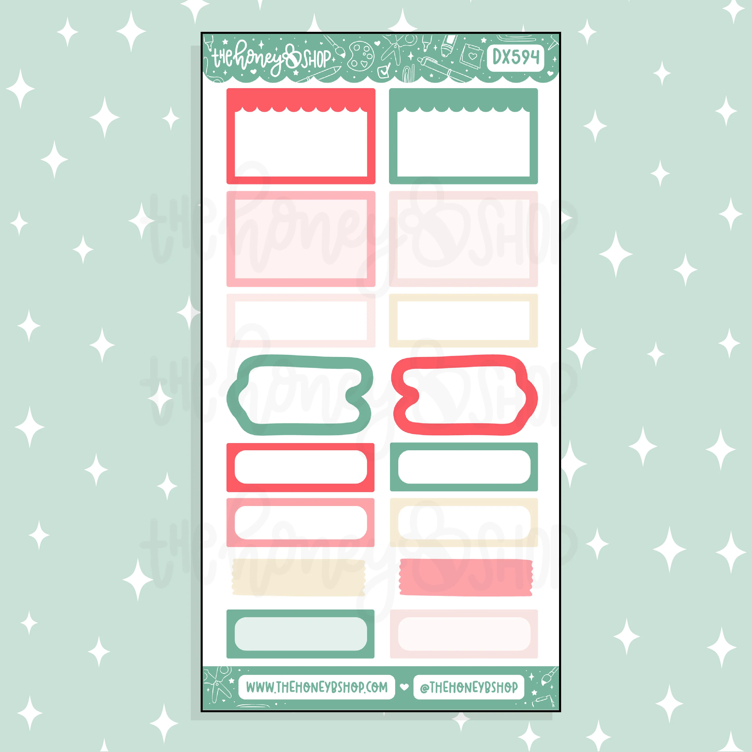 Christmas Frames Half Boxes Doodle Sticker