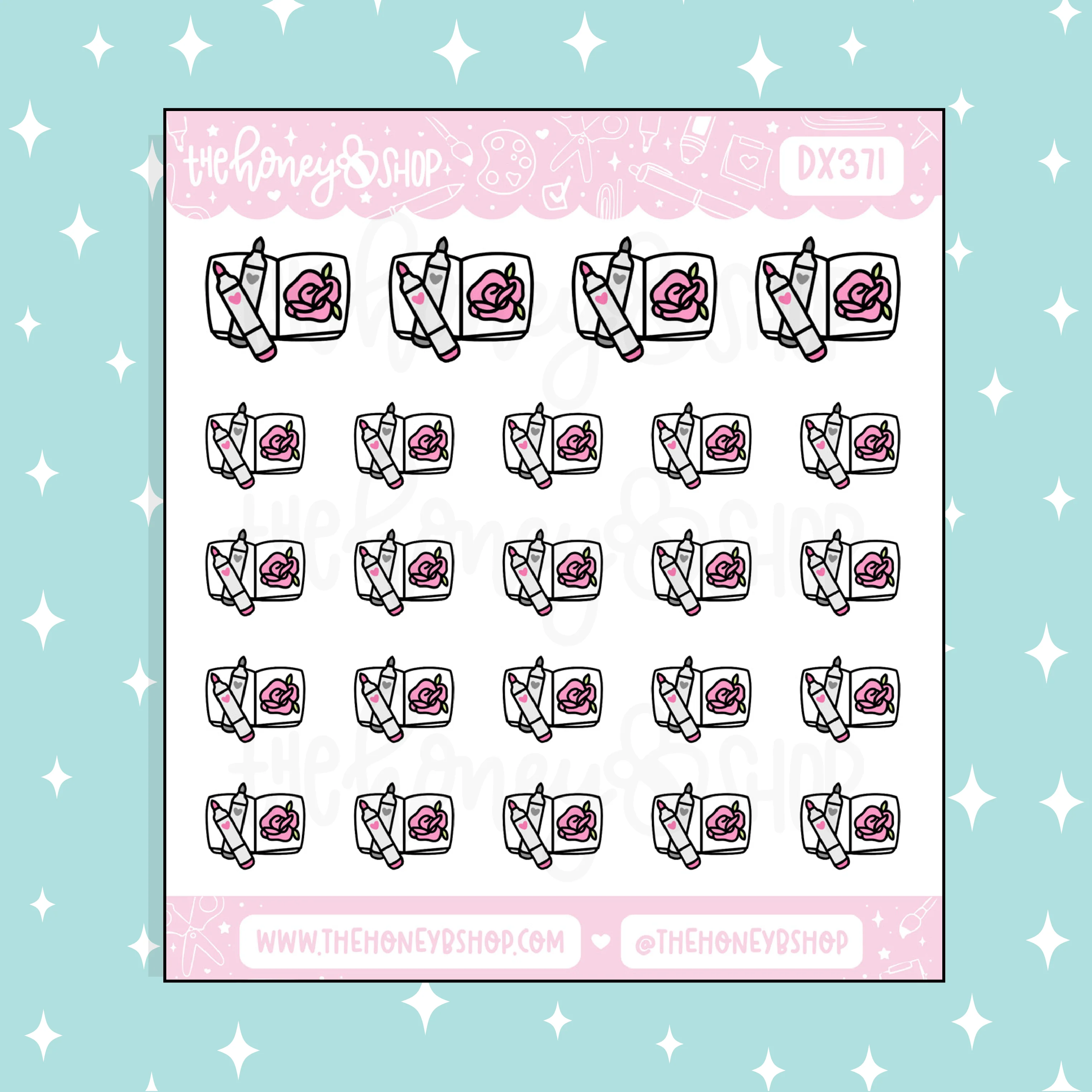 Coloring Book Icon Doodle Sticker