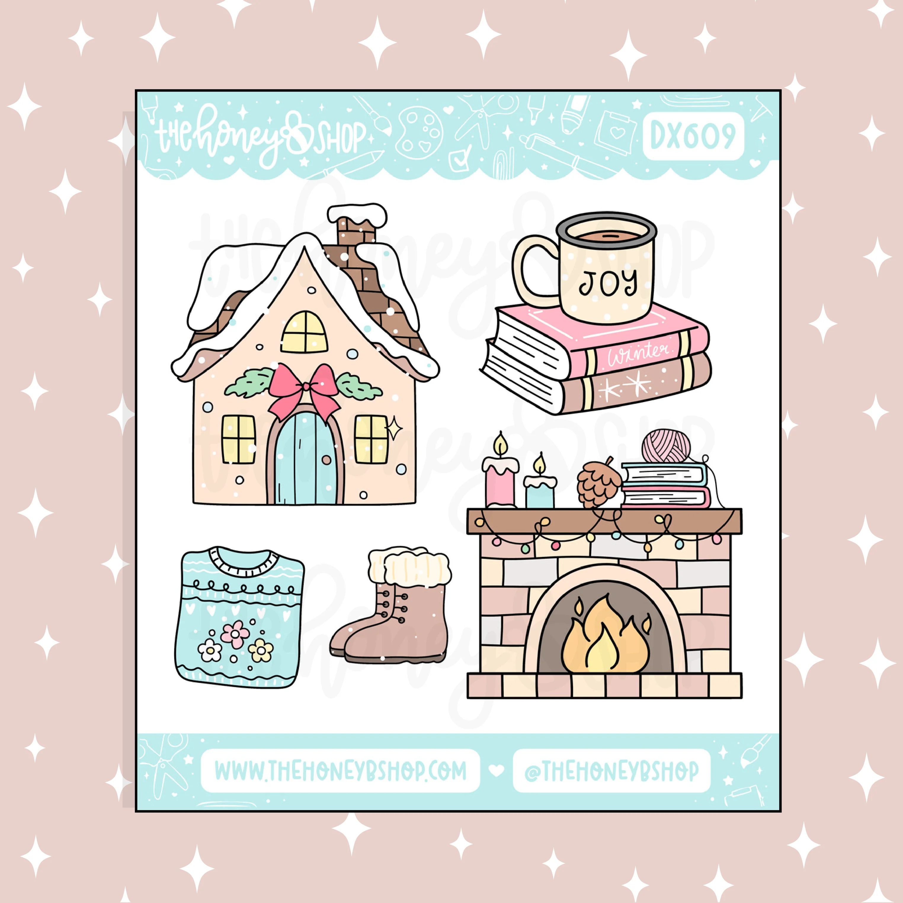 Comfy Cabin Deco V1 Doodle Sticker
