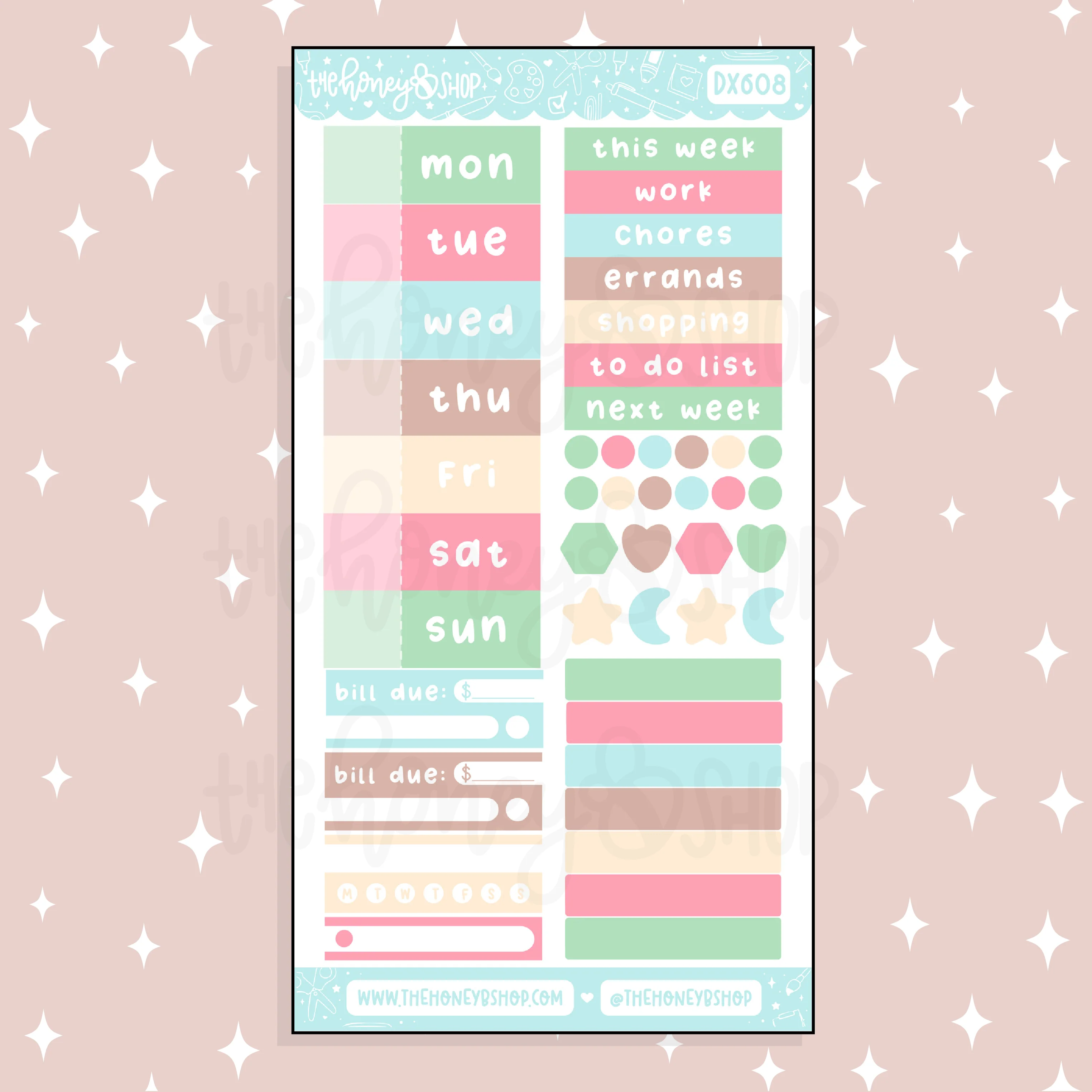 Comfy Cabin Functional + Date Headers Doodle Sticker