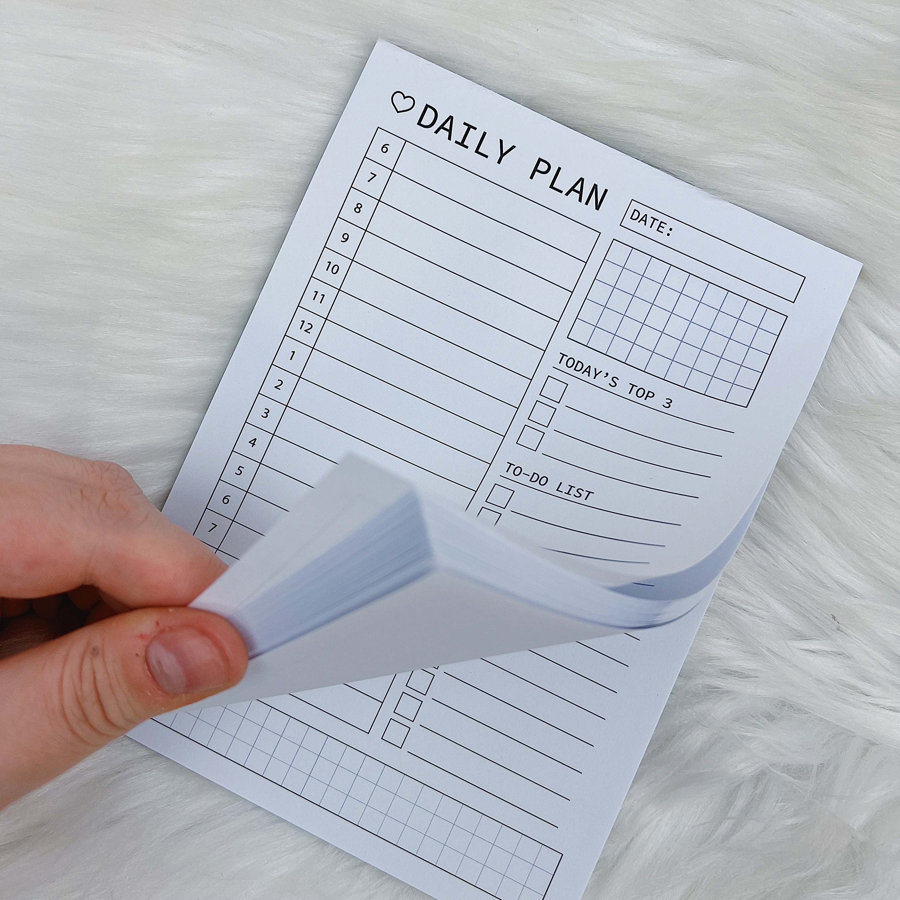 Daily Plans Sticky Notepad | B6 Size (5x7) - Image 3