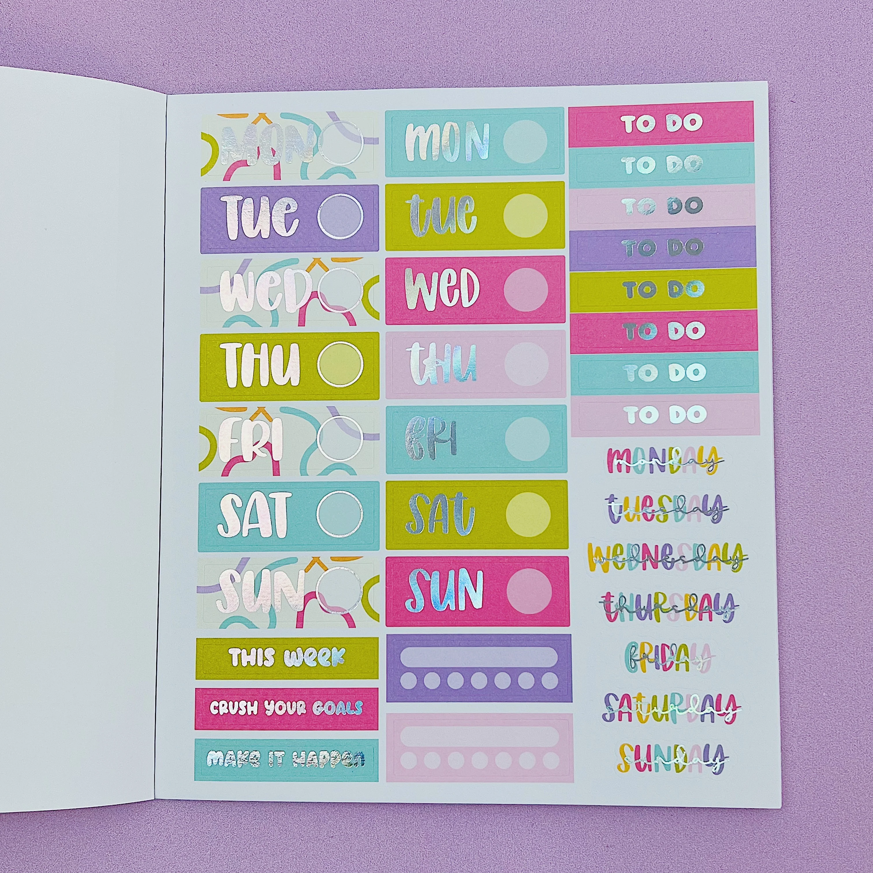 Doing My Best Sticker Book | Matte Sticker Paper | 10 Pages | Holo Foil - Image 6