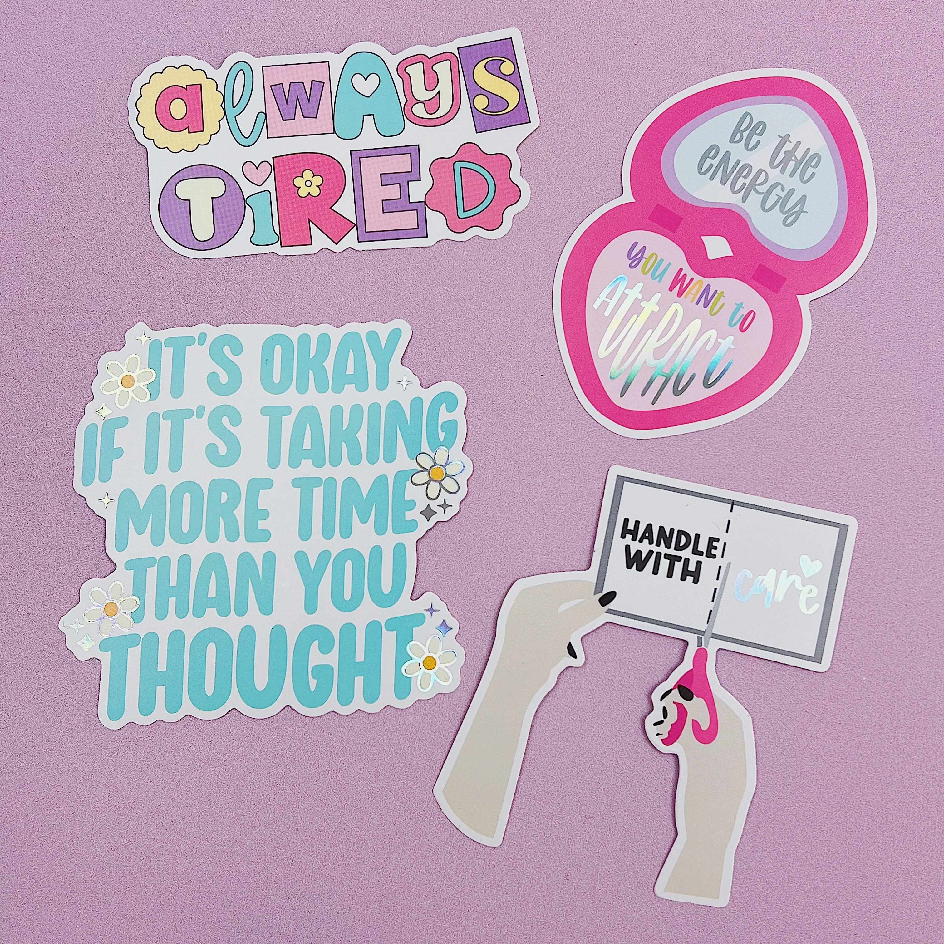 Doing My Best Sticker Vinyl Die Cut Pack | Holo Foiled