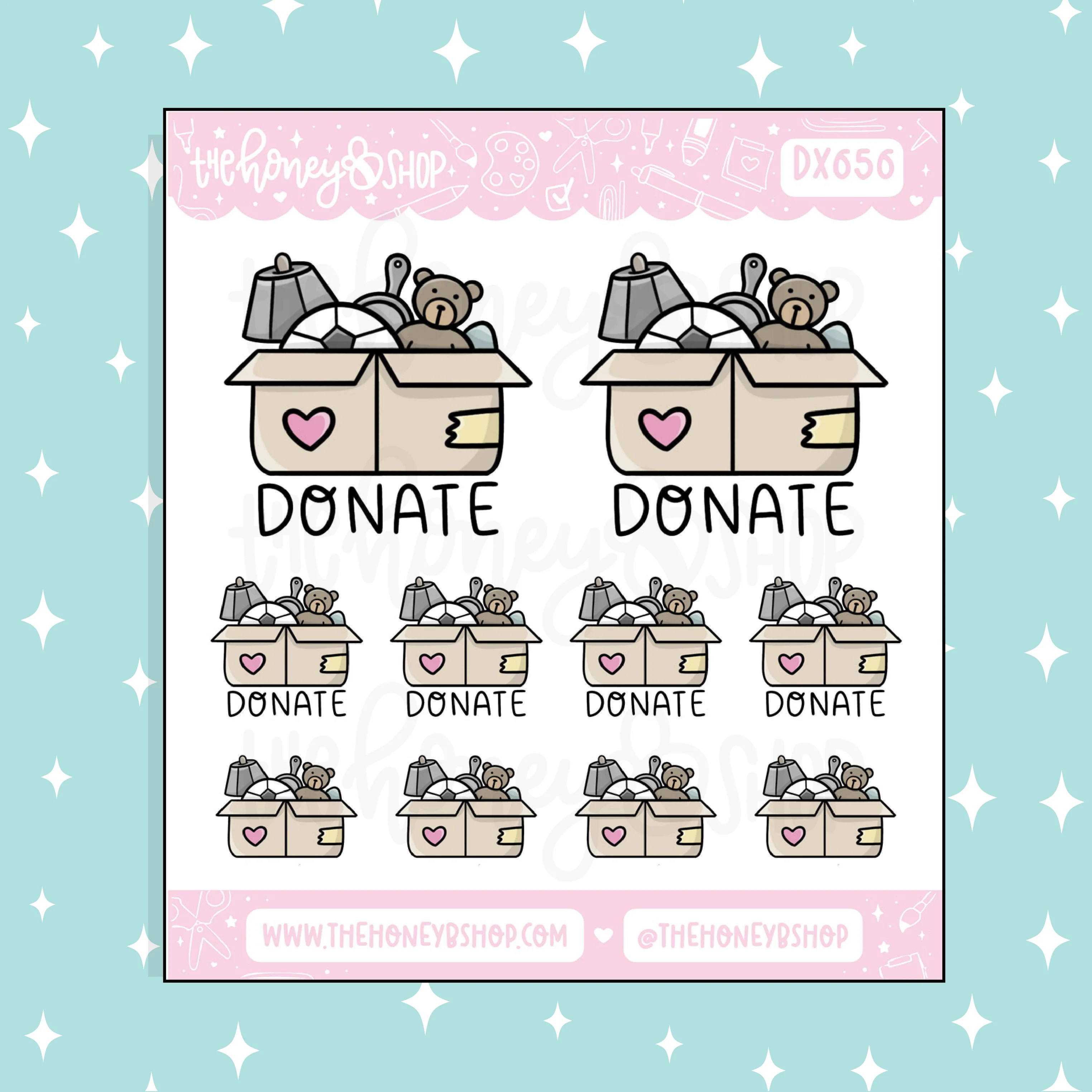 Donate Doodle Sticker