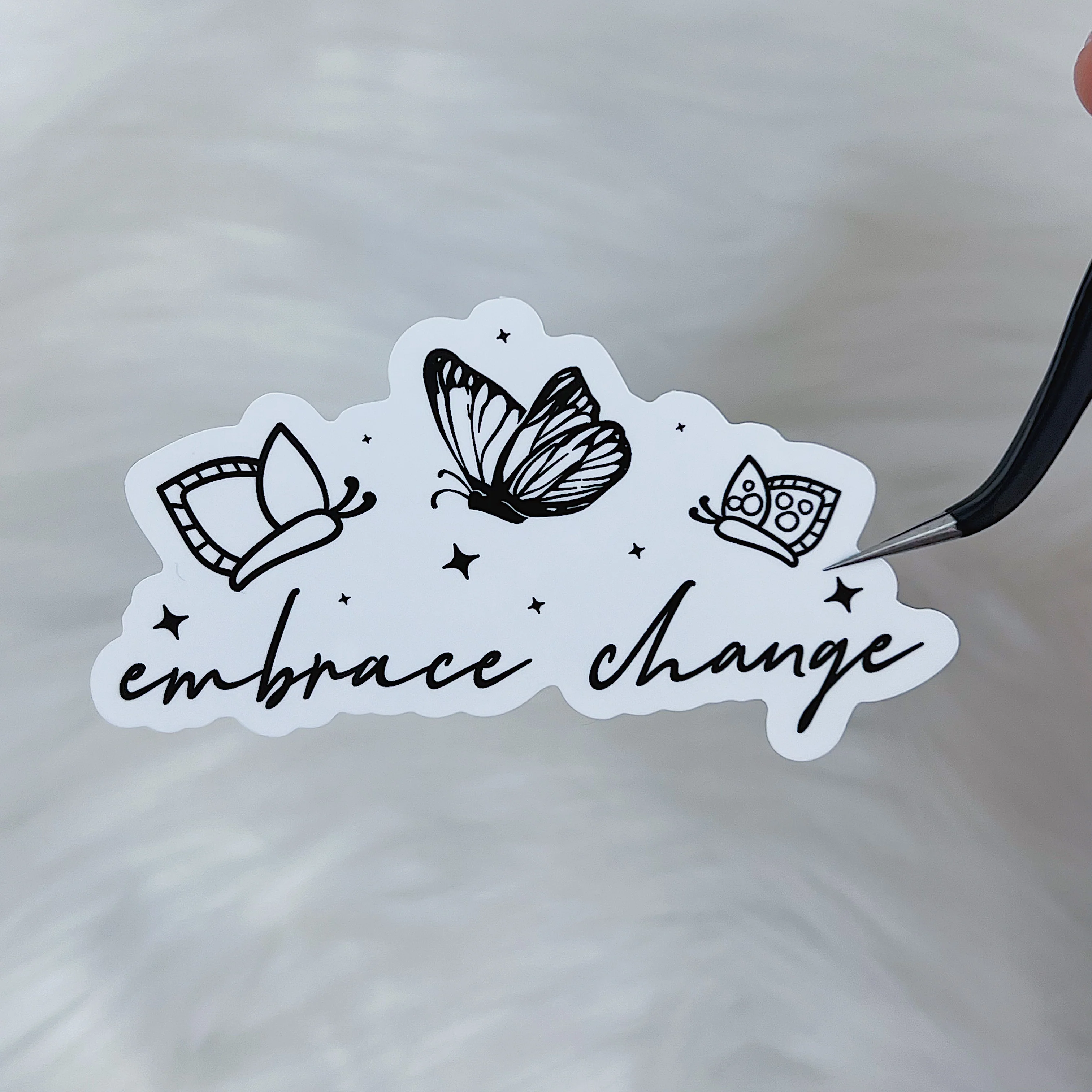 Embrace Change Butterfly Vinyl Sticker Die Cut