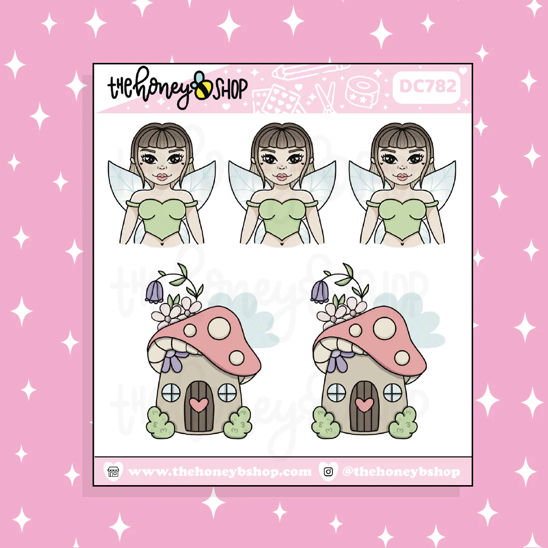 Fairy Babe Doodle Sticker | Choose your Skin Tone! - Image 2