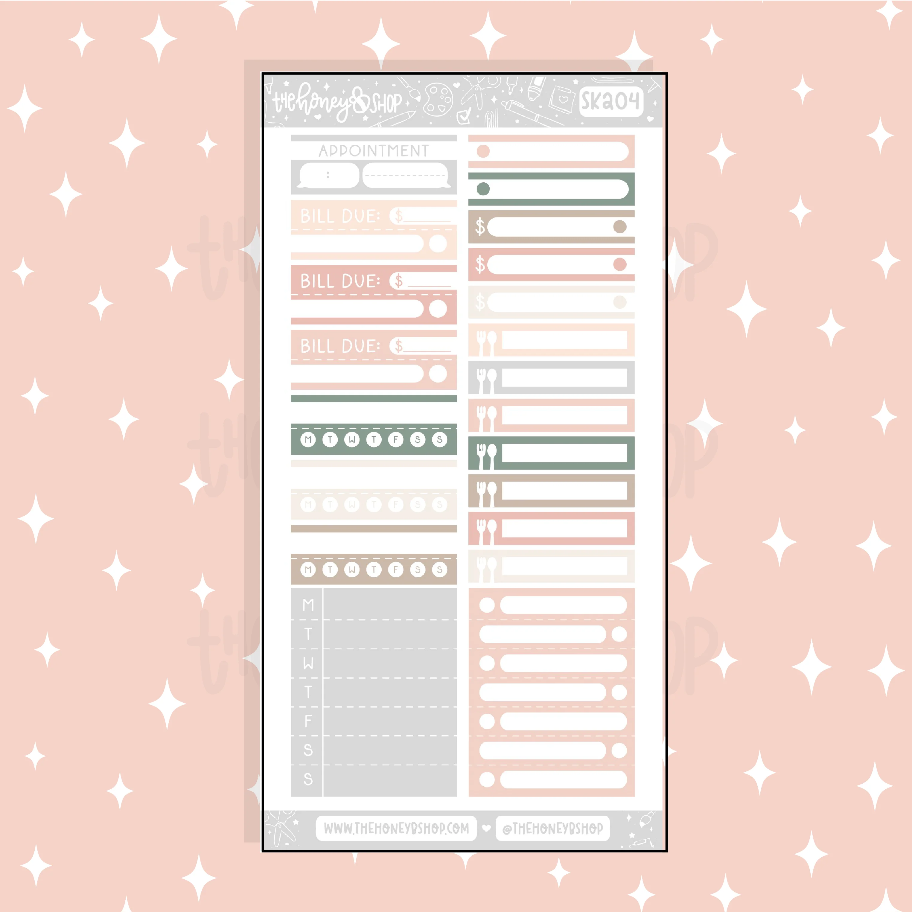 Fresh Start Habits + Functionals Doodle Sticker | A La Carte