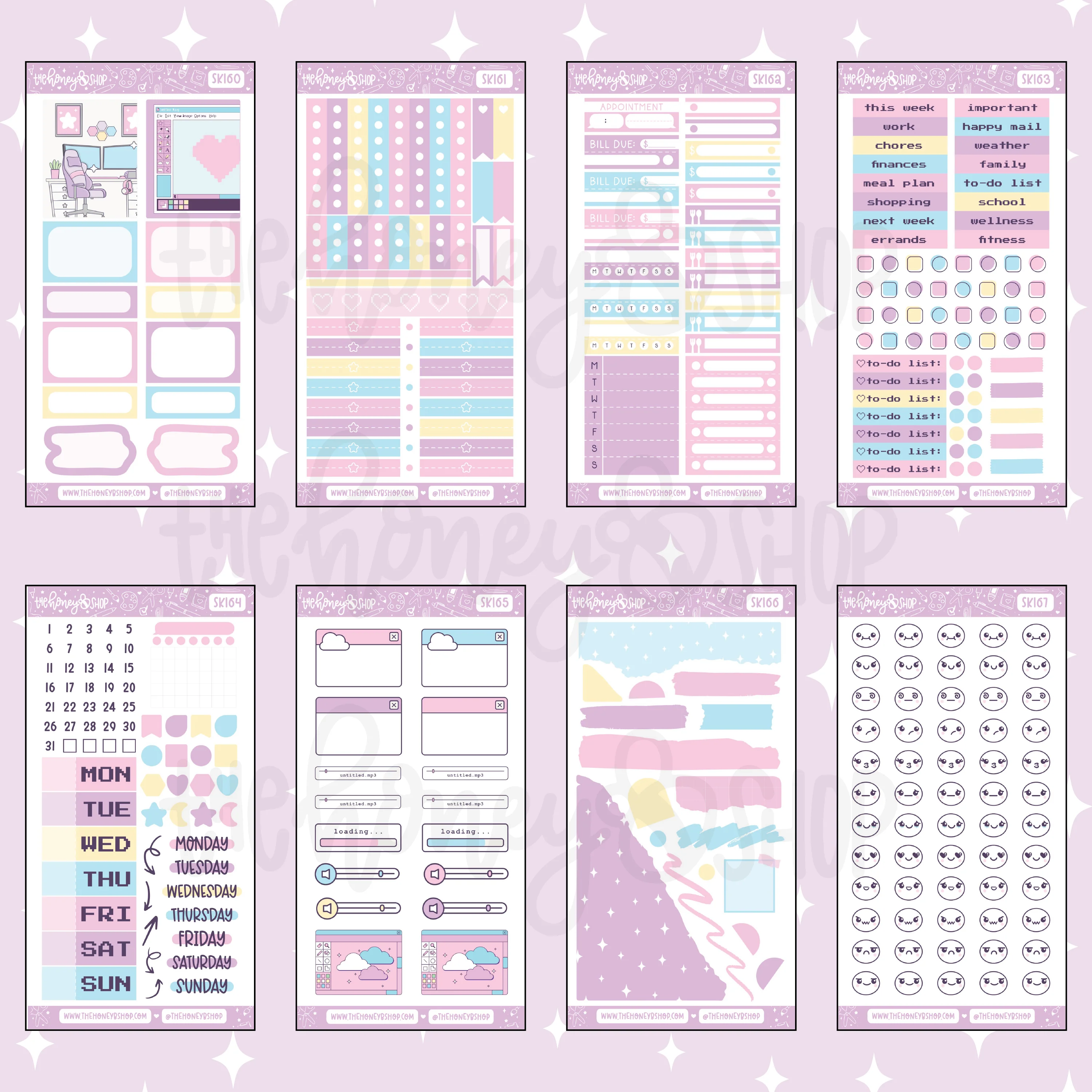 Gamer Babe | 10 Page Weekly Kit | Choose your Skin Tone! - Image 3