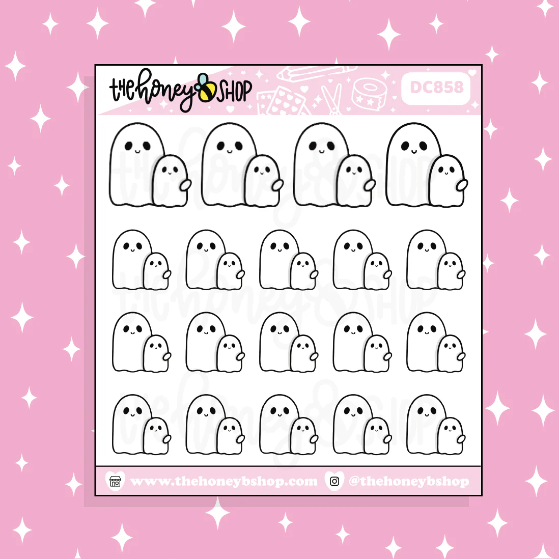 Ghostie + Boo Doodle Sticker