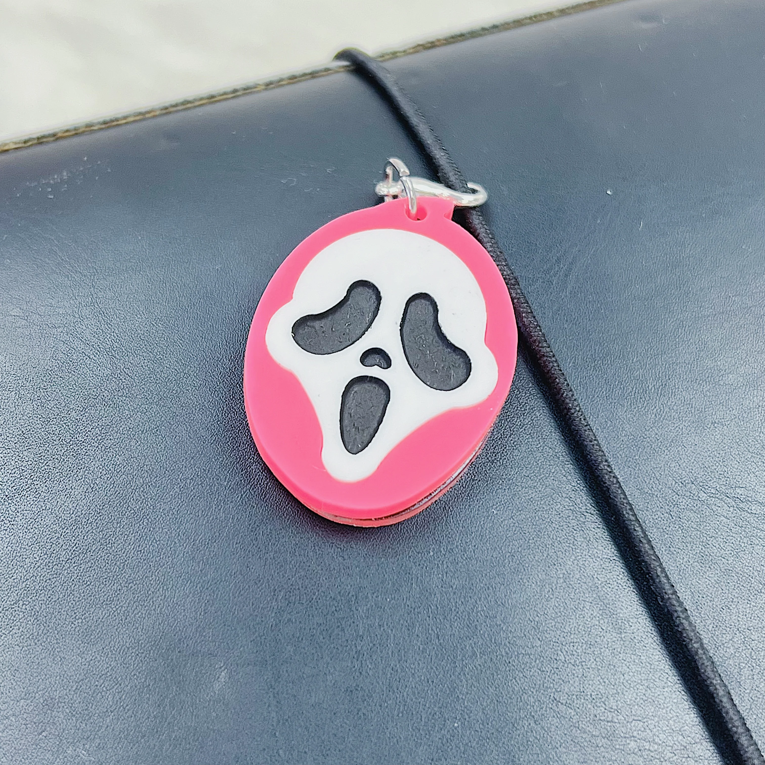 Ghostieface Pink Acrylic Charm | Choose Your Color! - Image 3