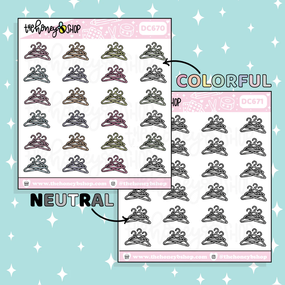 Hangers Doodle Sticker | Choose Your Color Option!