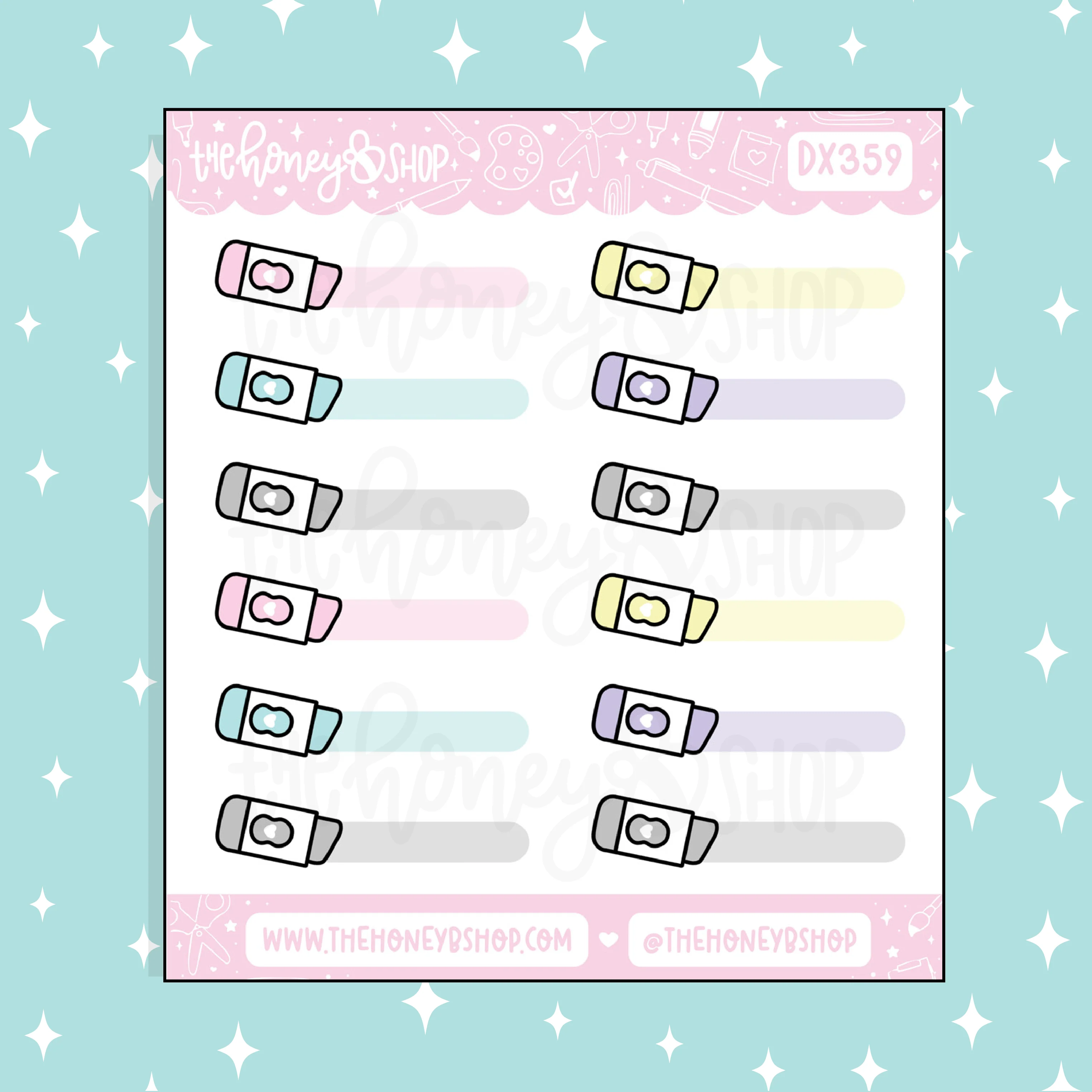 Highlighters High-lights Doodle Sticker