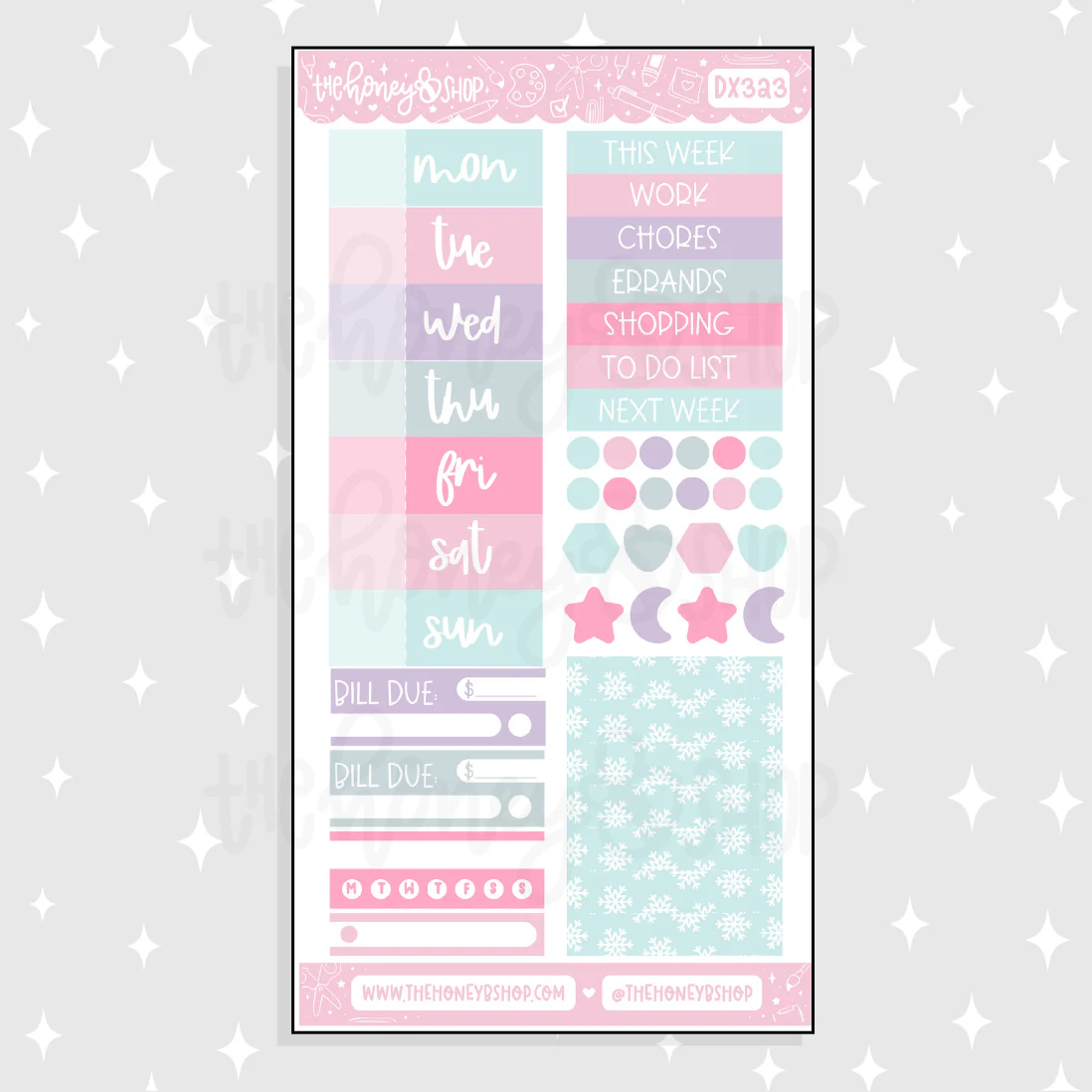 Holiday Magic Functional + Date Headers Doodle Sticker | November Patreon