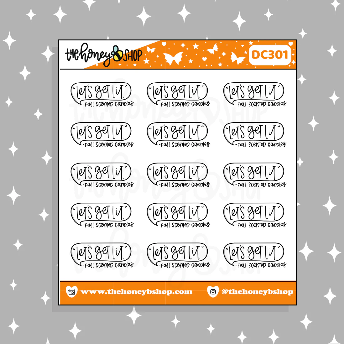 It's Lit - Fall Scented Candles Doodle Sticker