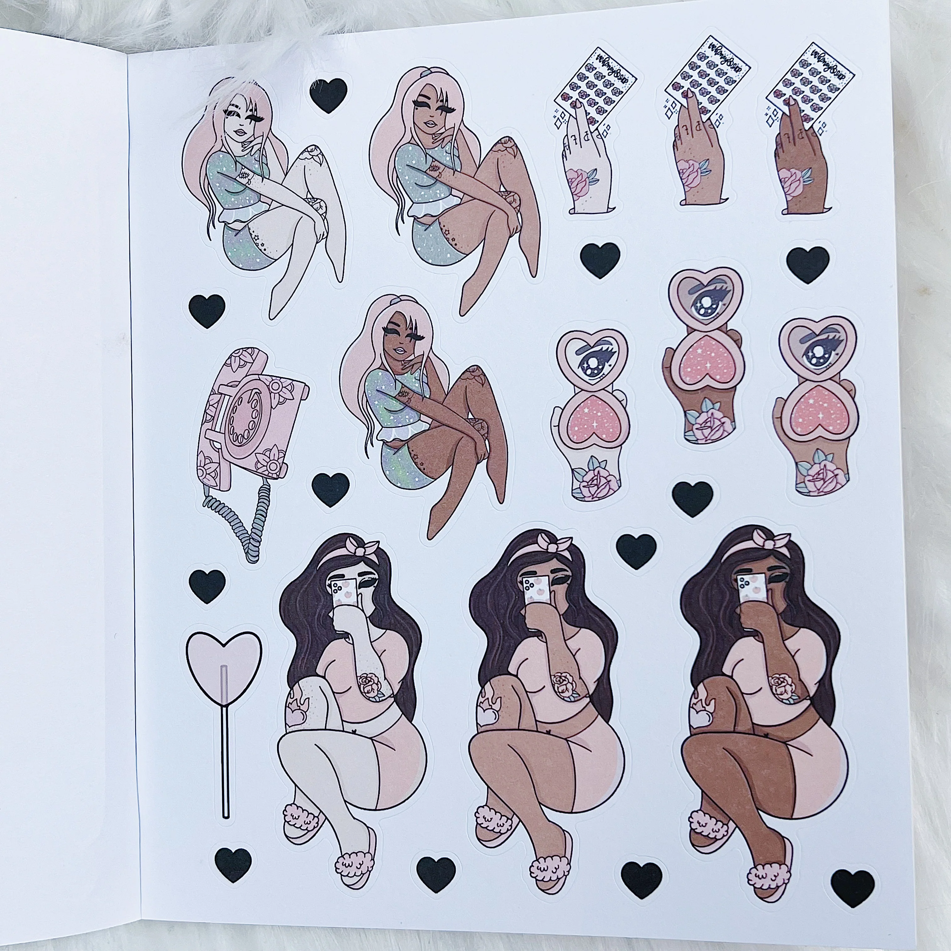 Just Peachy Sticker Book | Matte Sticker Paper | 10 Pages | Holographic Foiled - Image 10