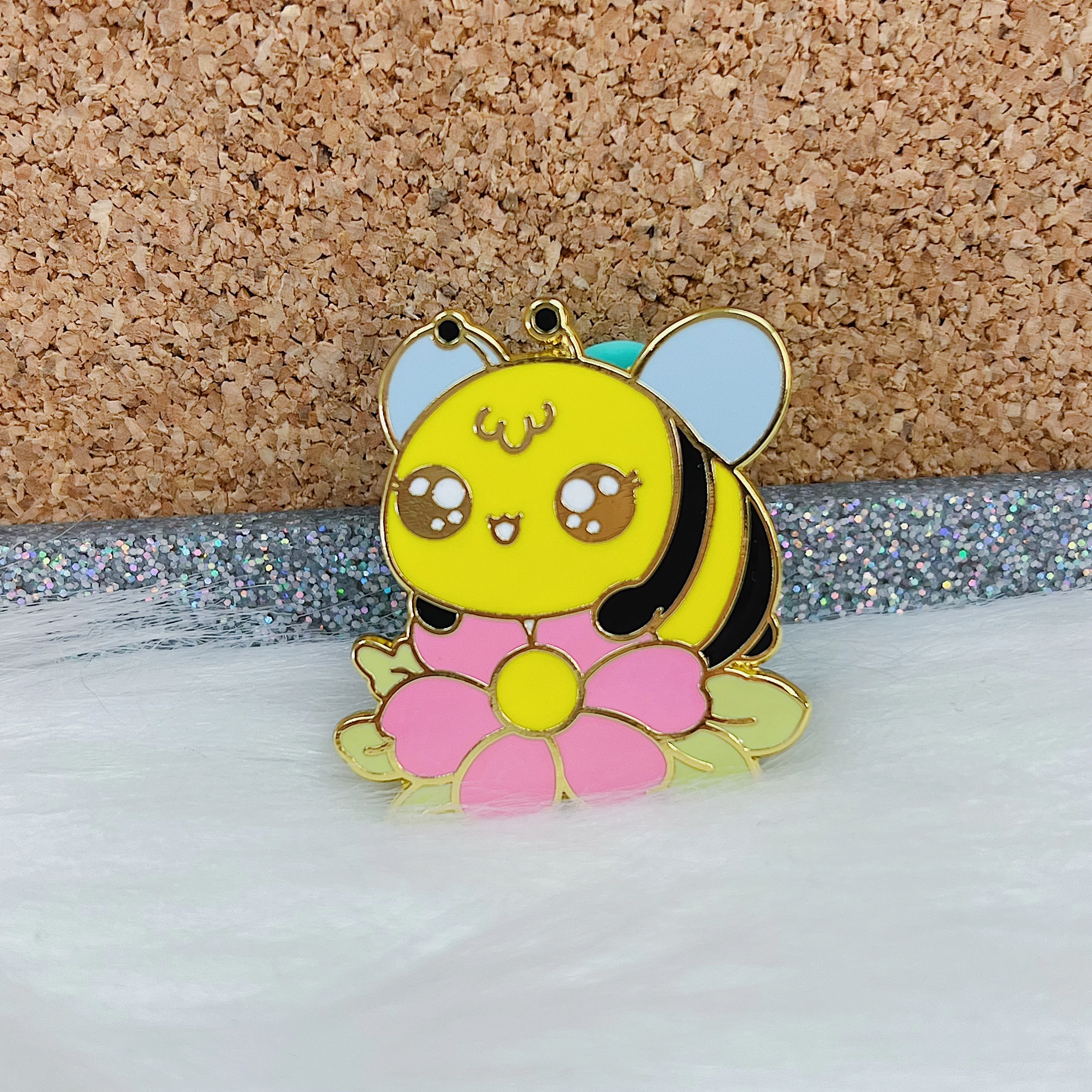 Kawaii Bumble Bee Enamel Pin | Gold Plated - Image 2