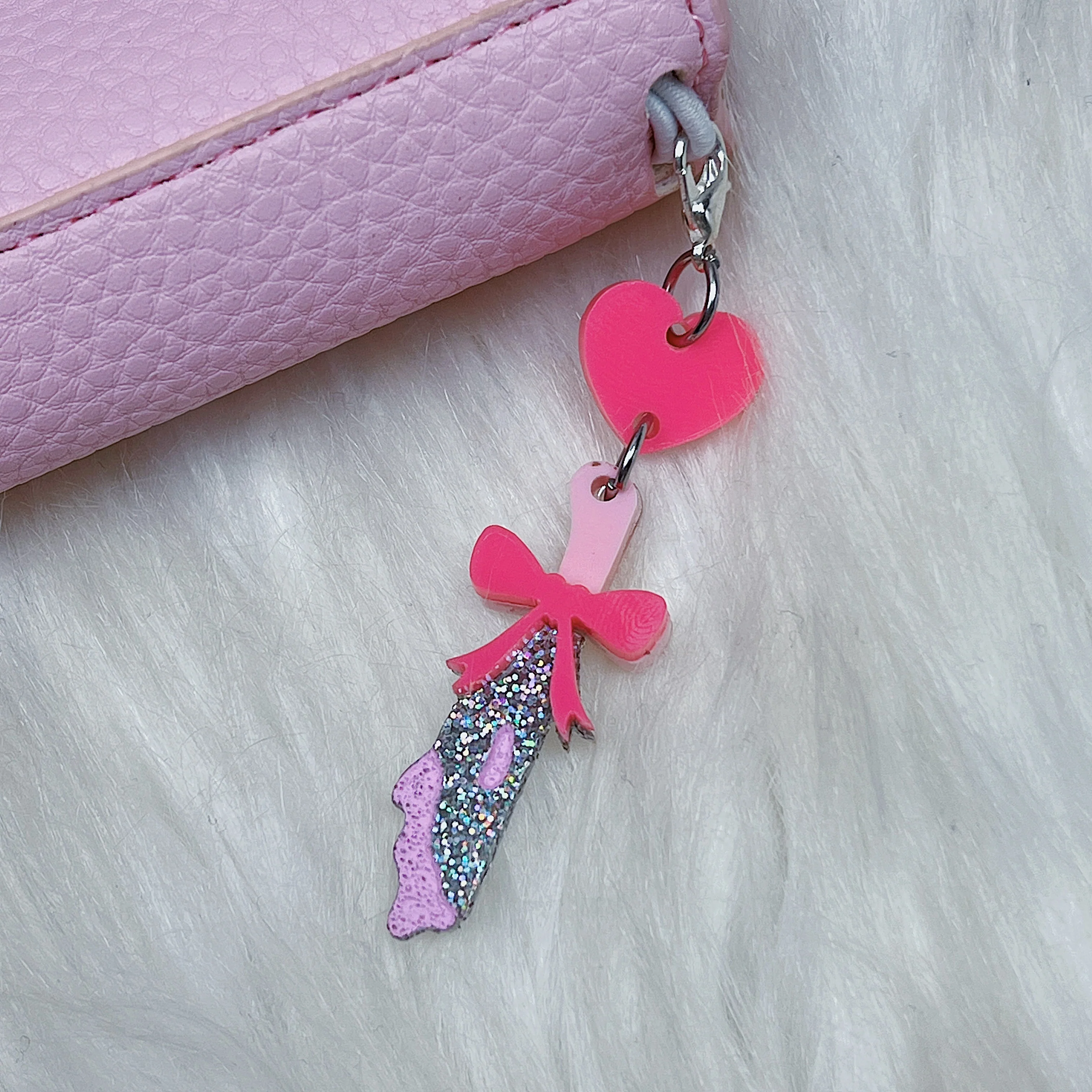 Kawaii Killer Knife Dangle Acrylic Charm