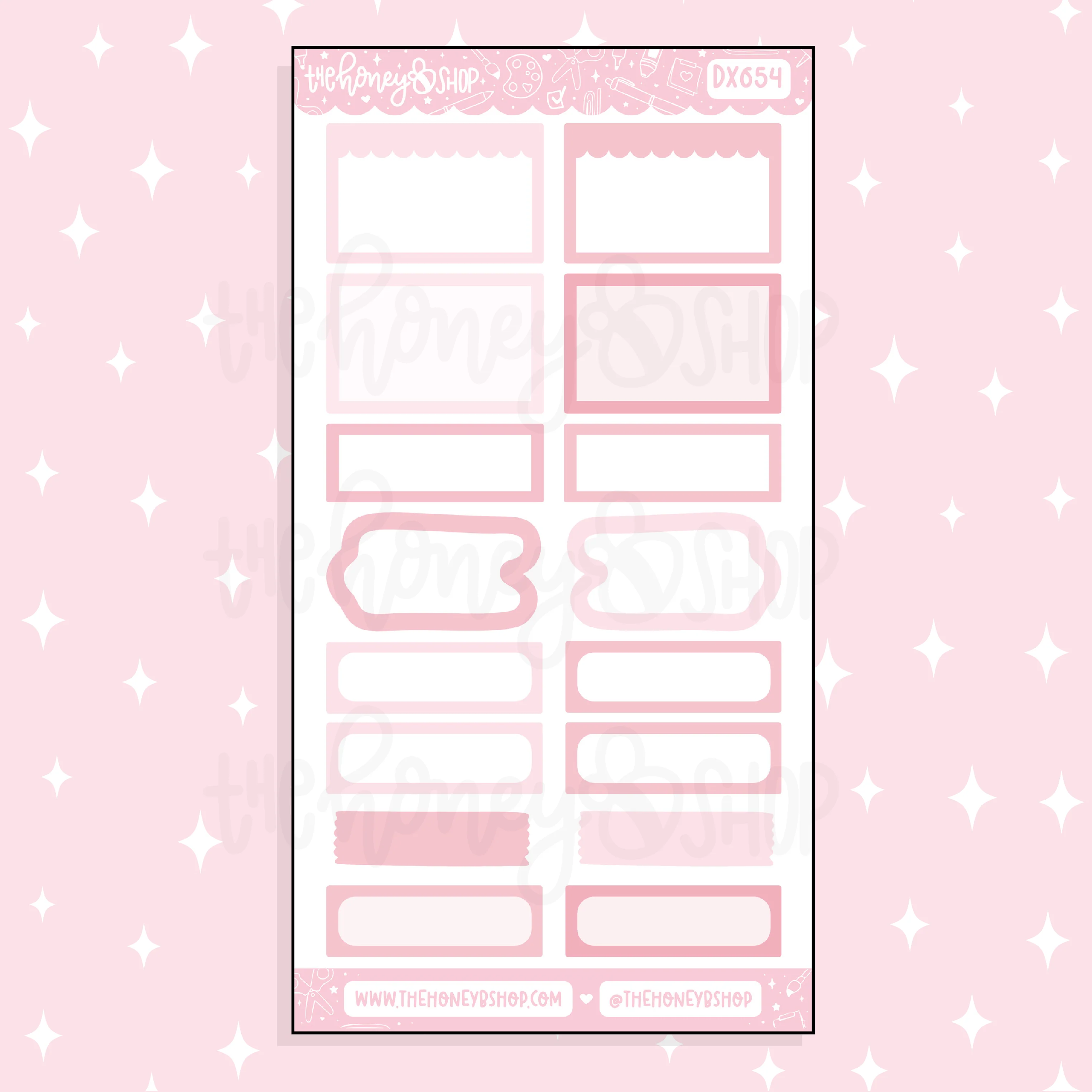 Lovely Half Boxes Doodle Sticker | January Patreon