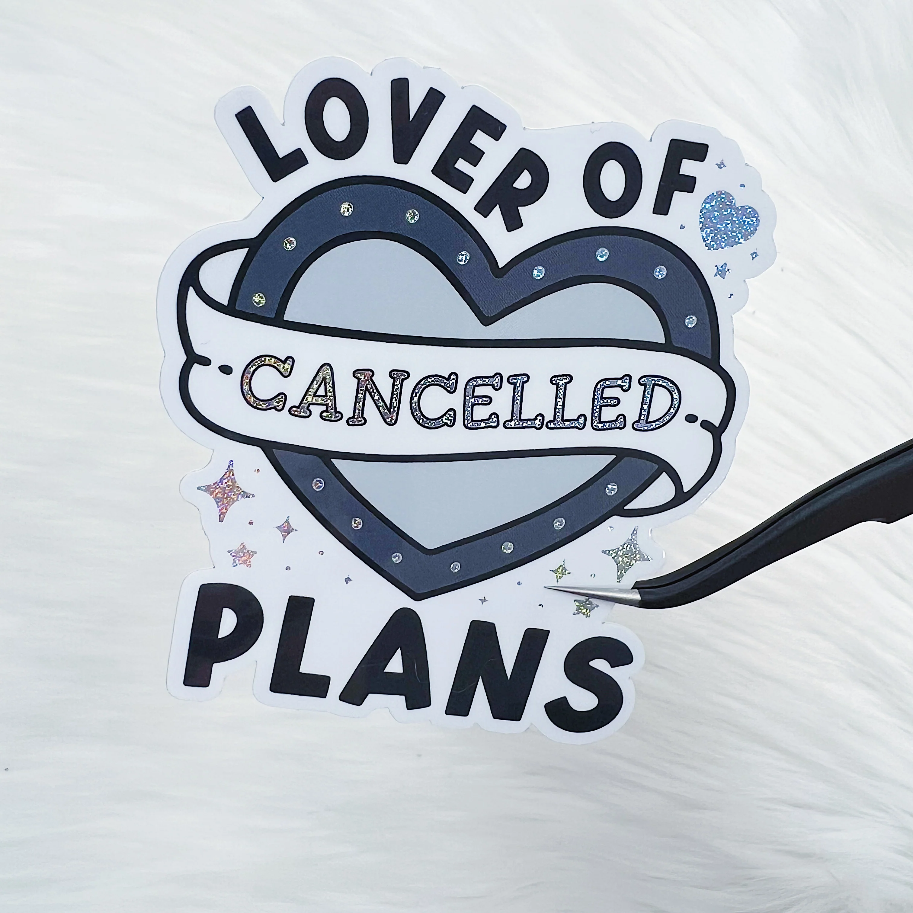 Lover of Cancelled Plans Vinyl Sticker Die Cut | Pixie Holo Foiled - Image 2