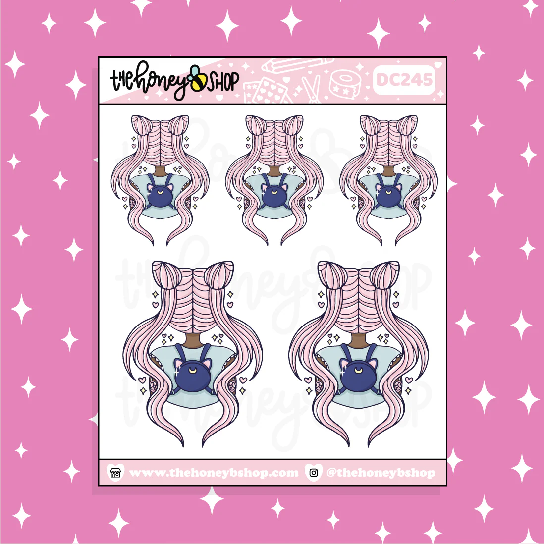 Luna Backpack Babe Doodle Sticker | Choose your Skin Tone! - Image 3
