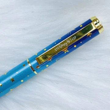 Lunar Eclipse Gold Engraved Pearlescent Gradient Pen | 0.5 Gel Pen - Image 3