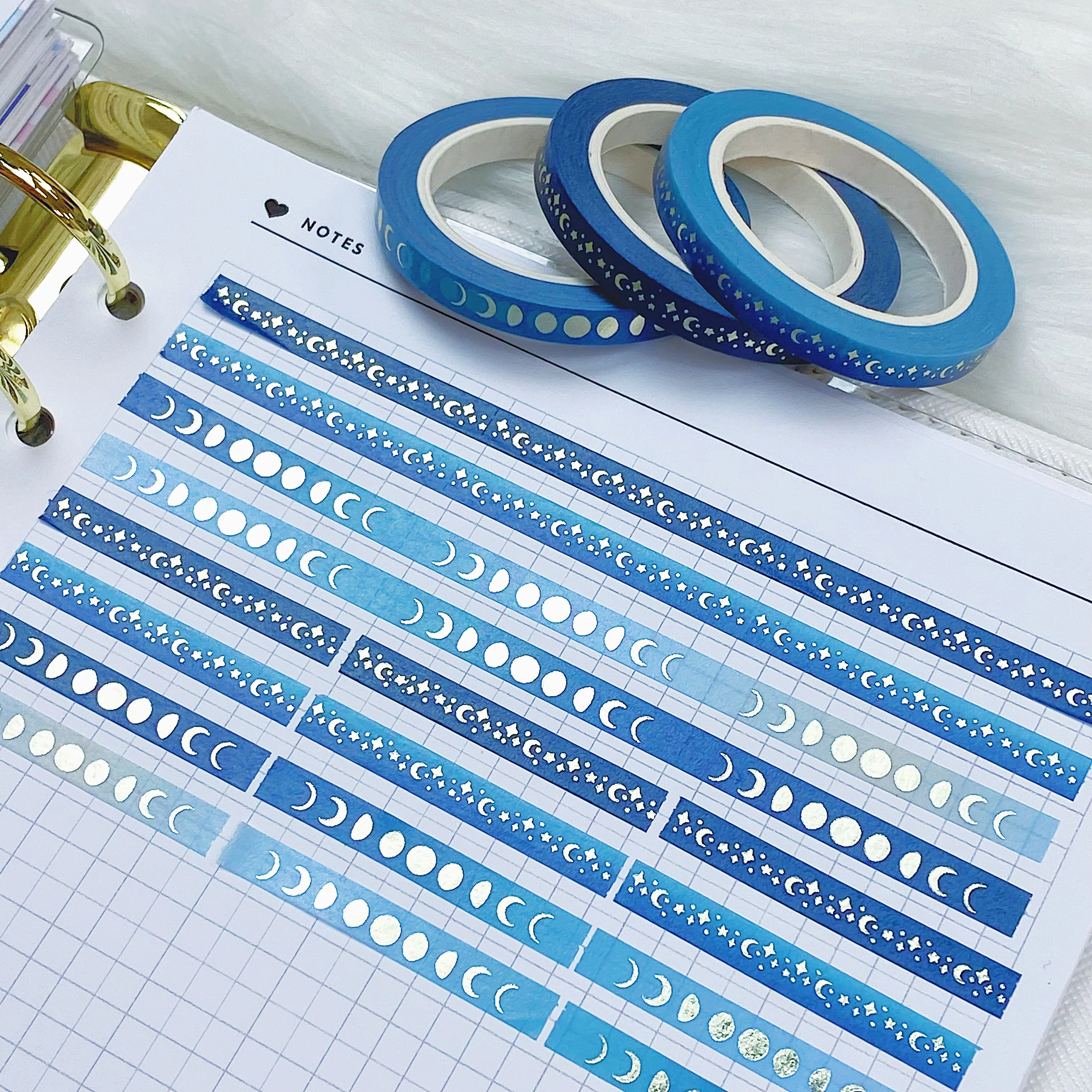 Lunar Eclipse Perforated Header Washi Bundle | (3) 5MM Tapes - Image 2