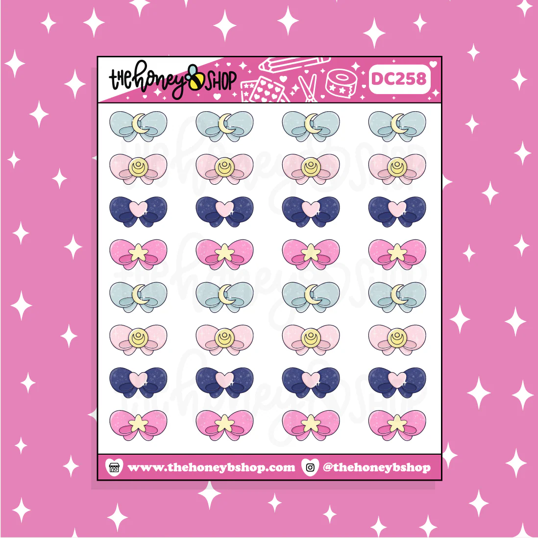 Magical Bows Doodle Sticker