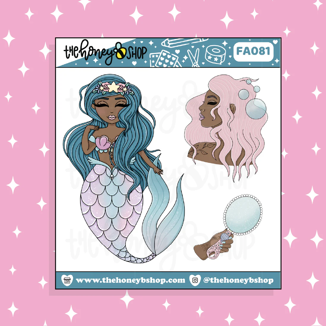 Mer-May 2.0 Babe Doodle Sticker | Choose your Skin Tone! - Image 3