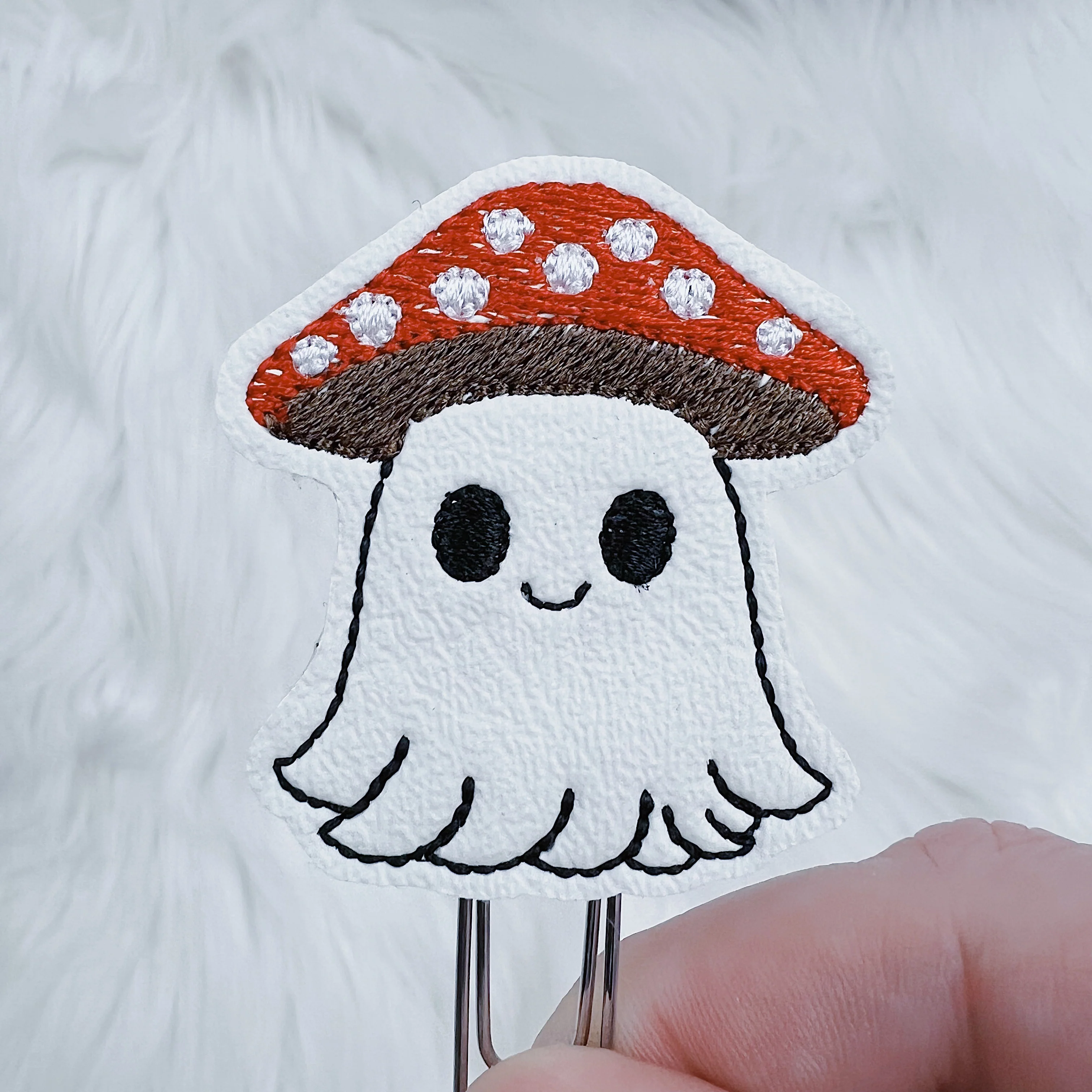 Mushroom Ghostie Feltie Planner Clip | Choose Your Option! - Image 2