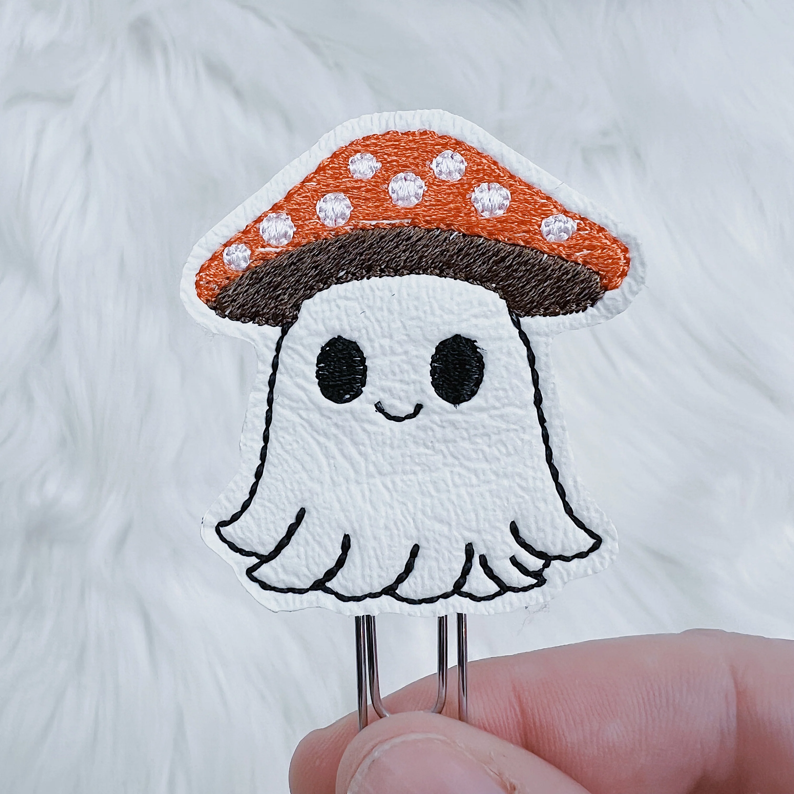 Mushroom Ghostie Feltie Planner Clip | Choose Your Option! - Image 3