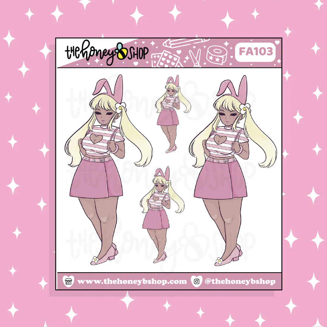 My Melody Babe Doodle Sticker | Choose your Skin Tone!