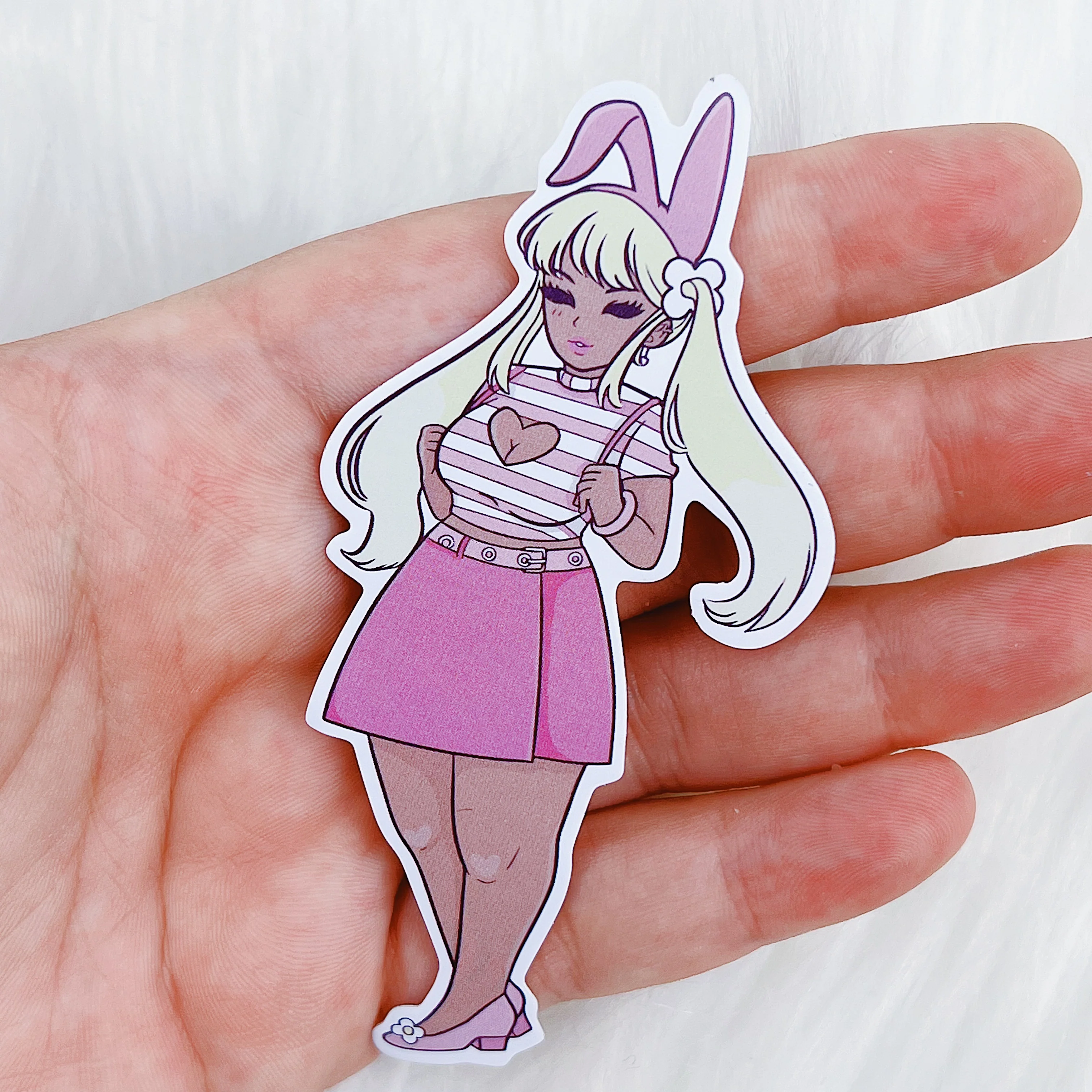My Melody Babe Vinyl Sticker | Choose your Skin Tone! - Image 3